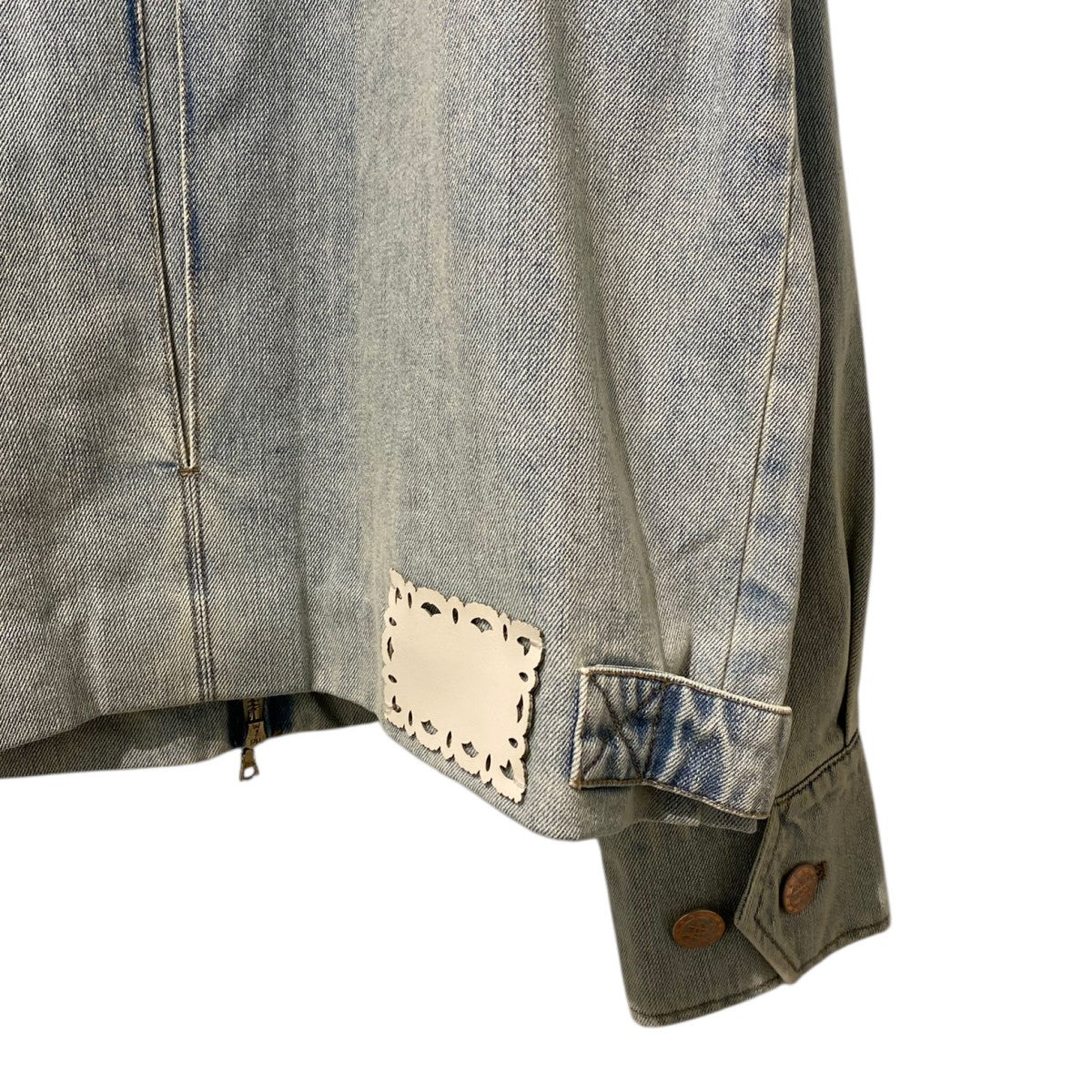 25SSWashed Denim Handker Chief Jacketウォッシュド加工デニムZIPジャケット