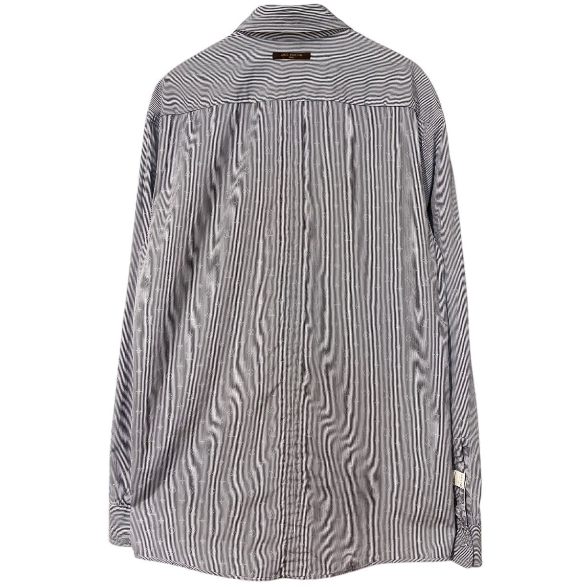 LOUIS VUITTON(ルイヴィトン) モノグラム織柄ピンストライプシャツ