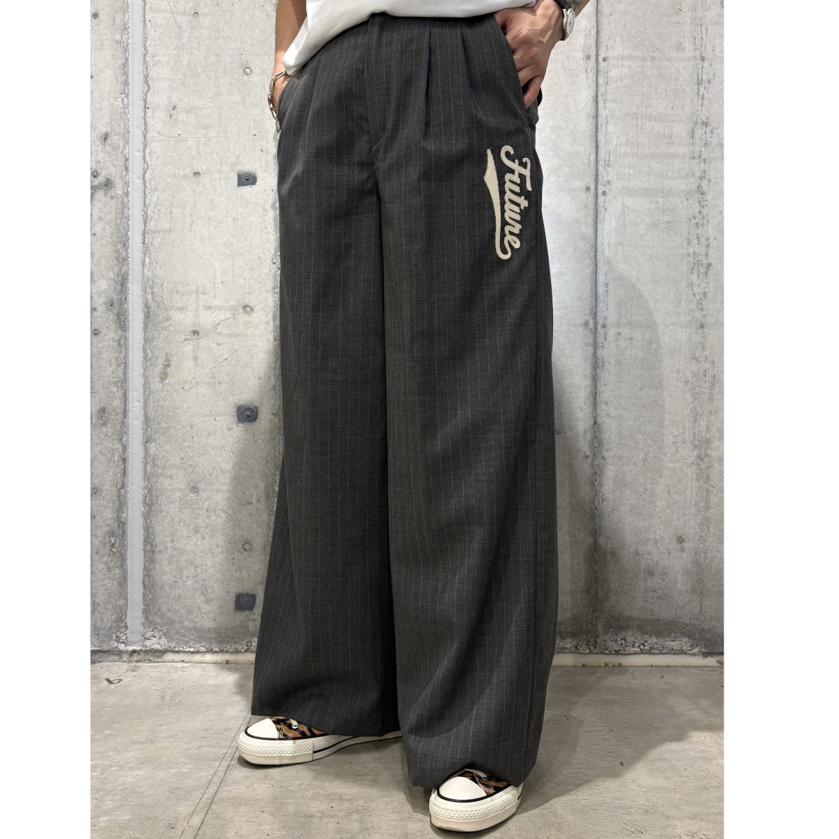 MASU 22AWFuture Wide Trousersワイドスラックスパンツ 古着・中古-2枚目のアイテム画像