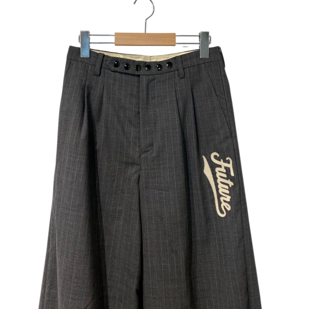 MASU 22AWFuture Wide Trousersワイドスラックスパンツ 古着・中古-4枚目のアイテム画像