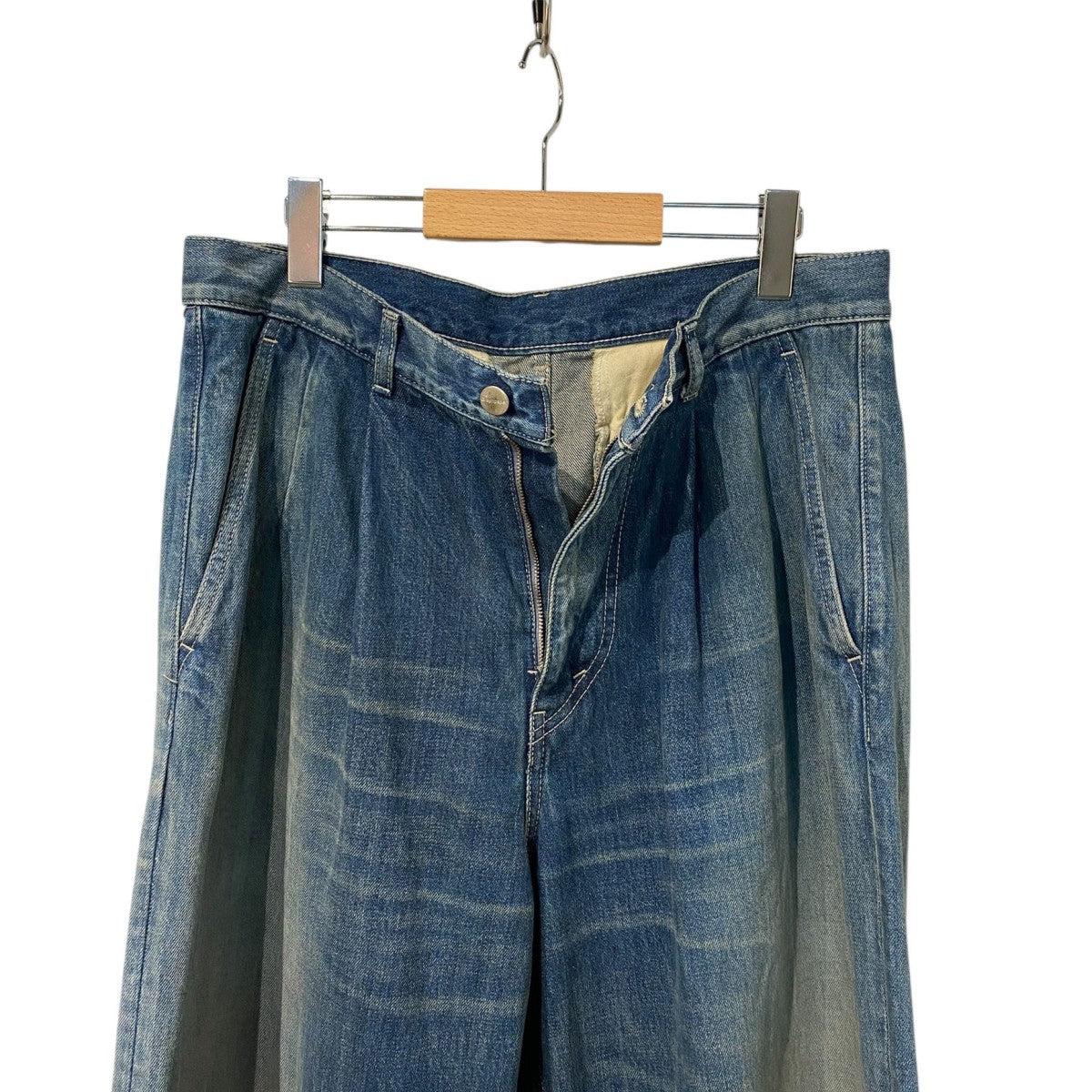 Graphpaper(グラフペーパー) 23AWSelvage Denim Two Tuck Pants