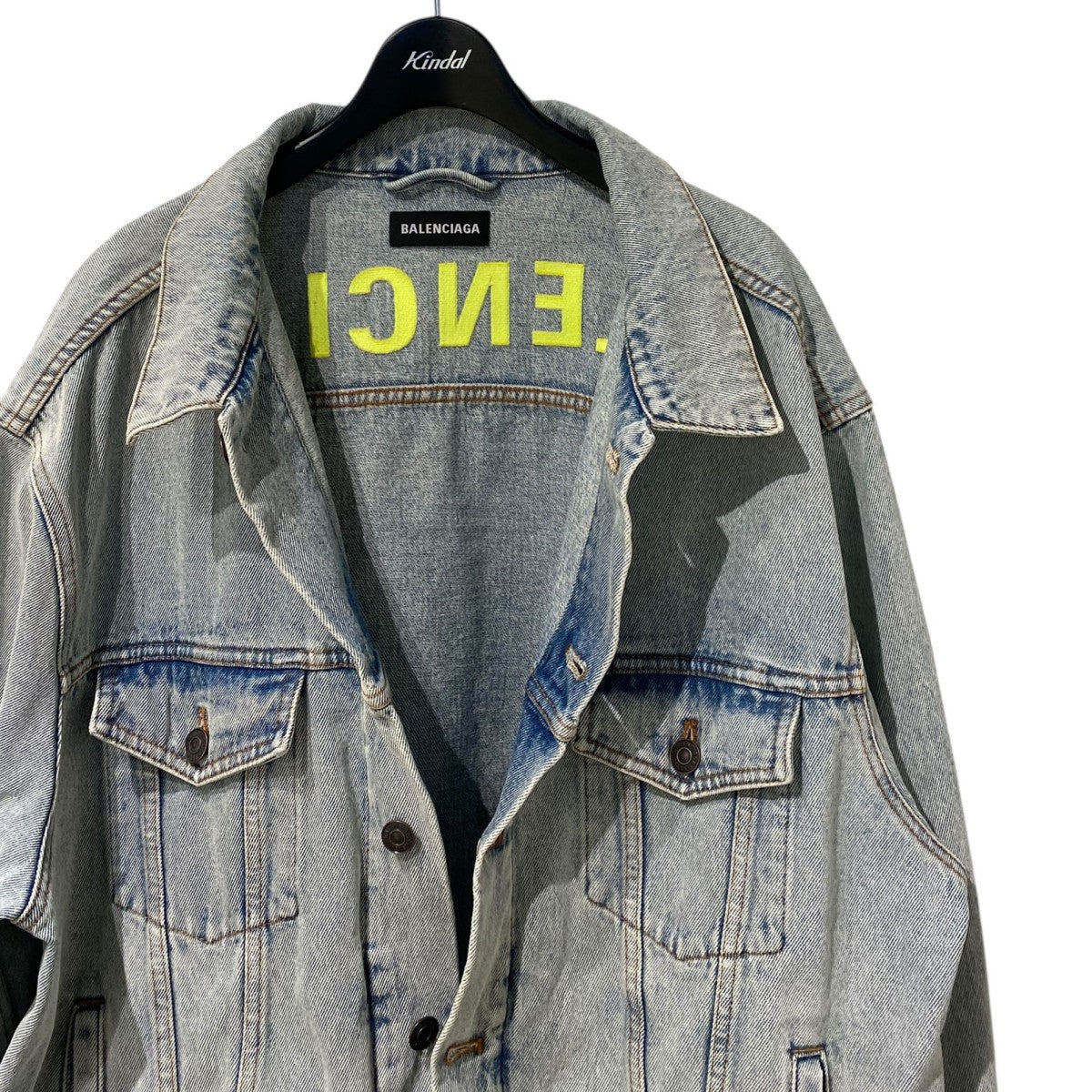 BALENCIAGA(バレンシアガ) 557351 Back Logo Crush Denim Jacket