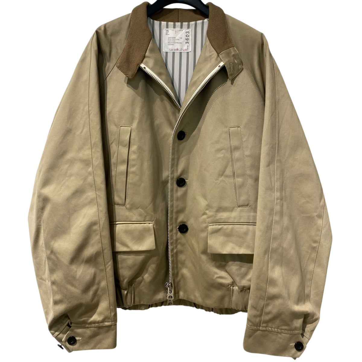 25SSCotton Chino JacketスイングトップZIPジャケット25-03603M
