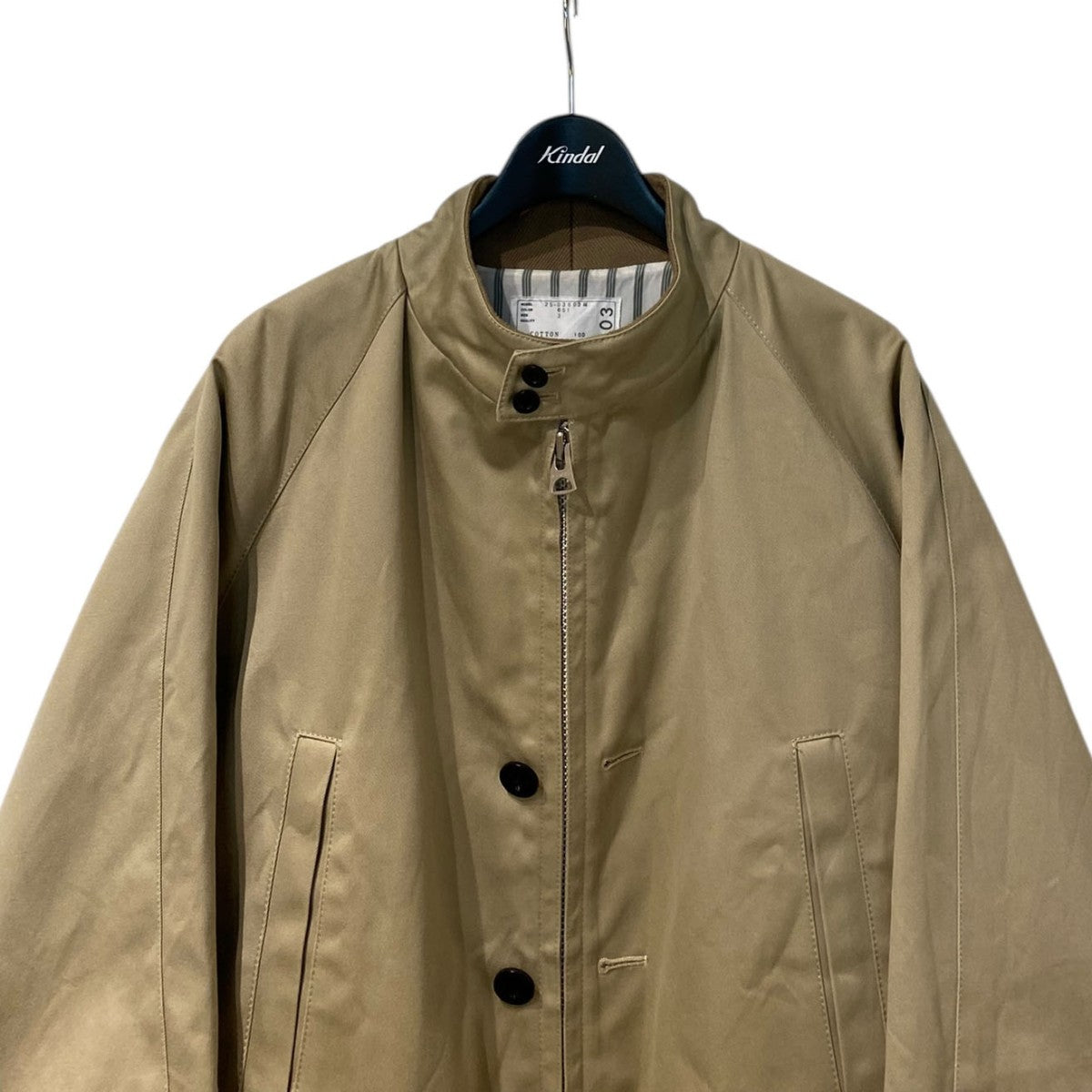 25SSCotton Chino JacketスイングトップZIPジャケット25-03603M