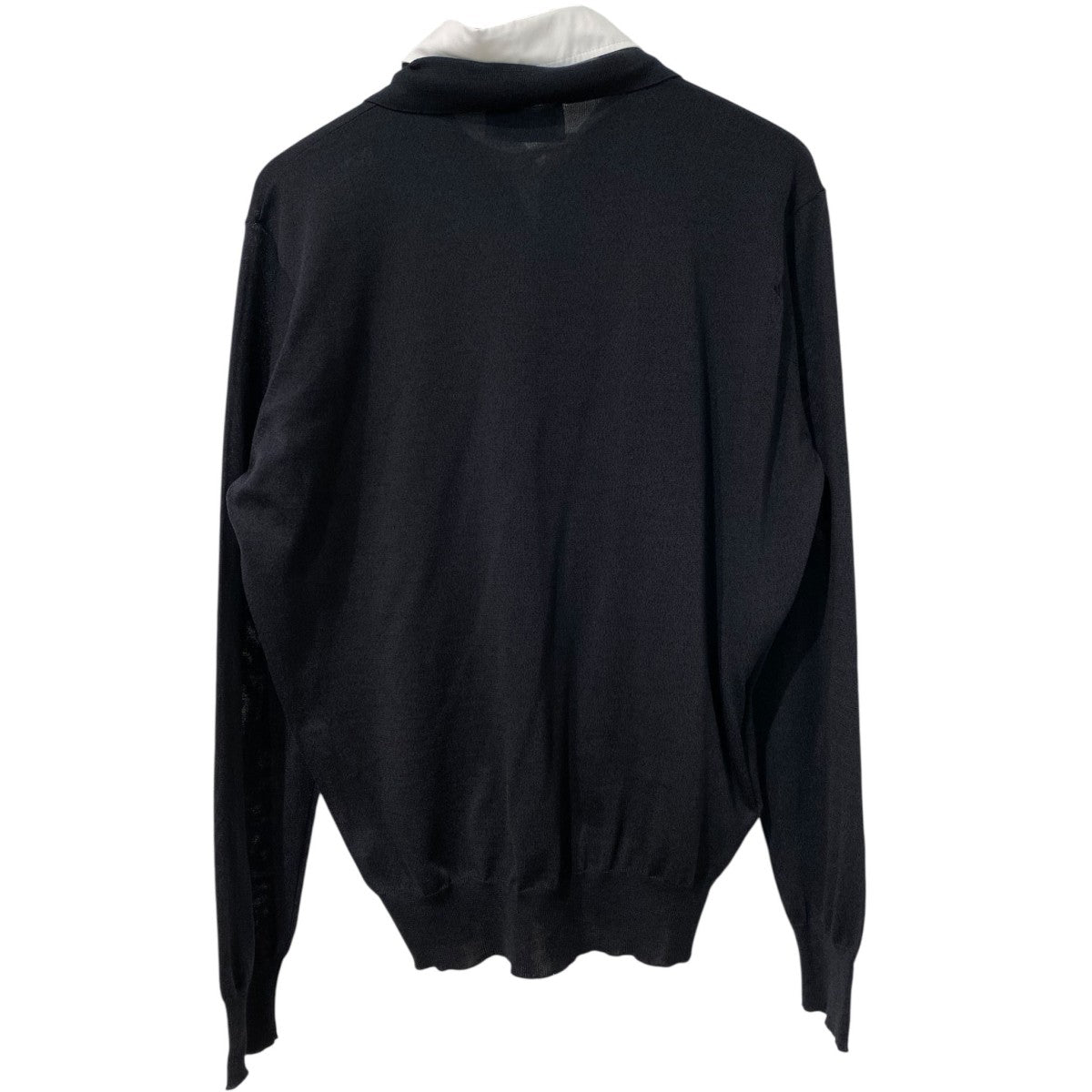 トップス PRADA 22AW Black Wool Knit Polo PRADA 22AW Black Wool Knit Polo PRADA - PRADA 22AW Black