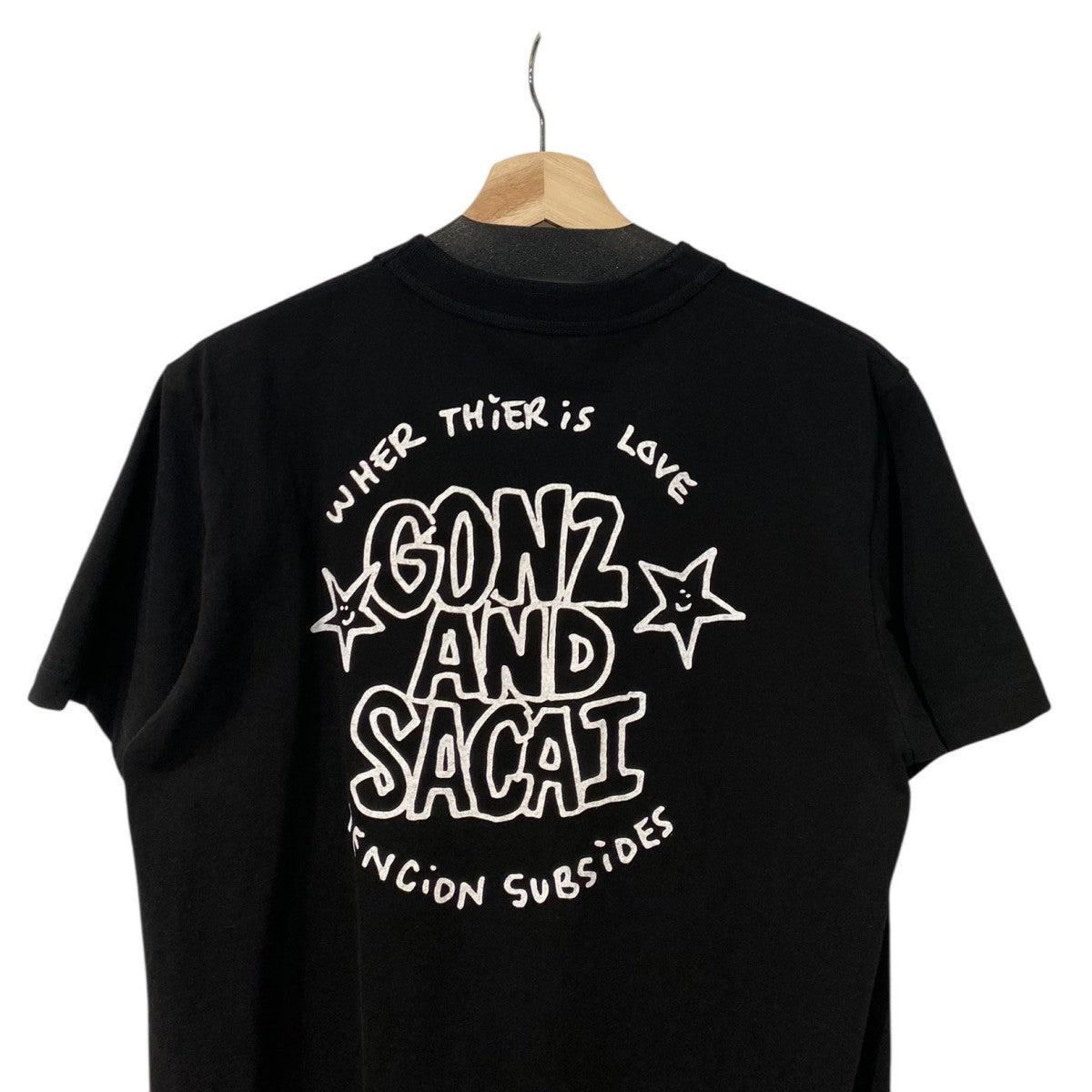 24AWGonz and Sacai T-Shirt バックプリントTシャツ