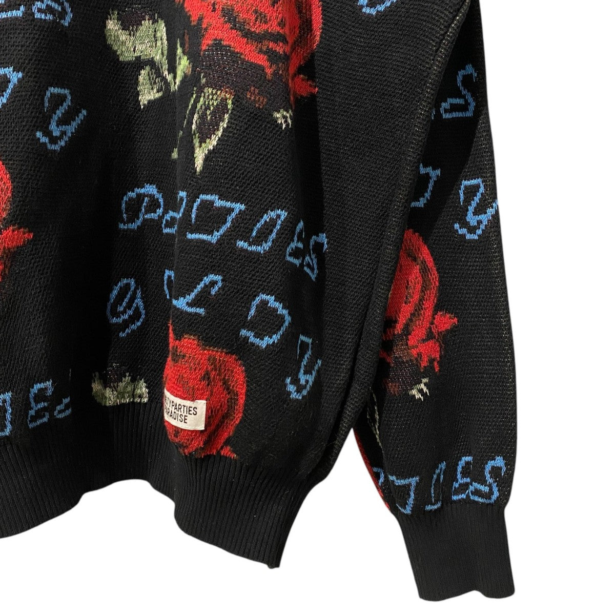 ワコマリア　rose jacquard sweater WACKO MARIA(ワコマリア) 22AWif Jacquard Sweater ROSEローズ総