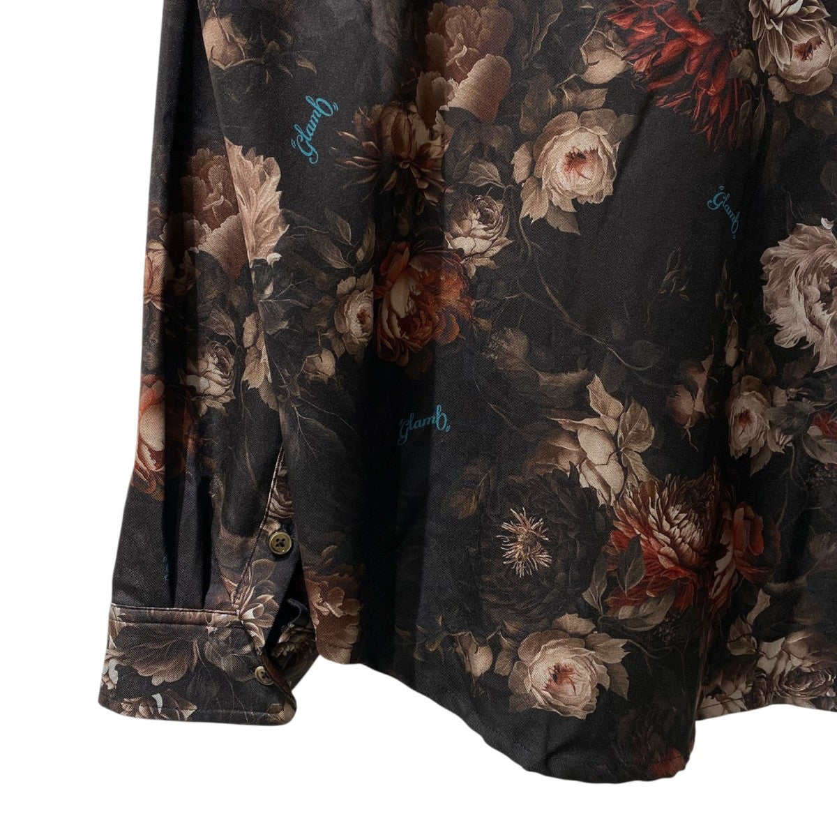 glamb(グラム) 24SSEden Shirtフラワー花総柄ストレッチシャツ