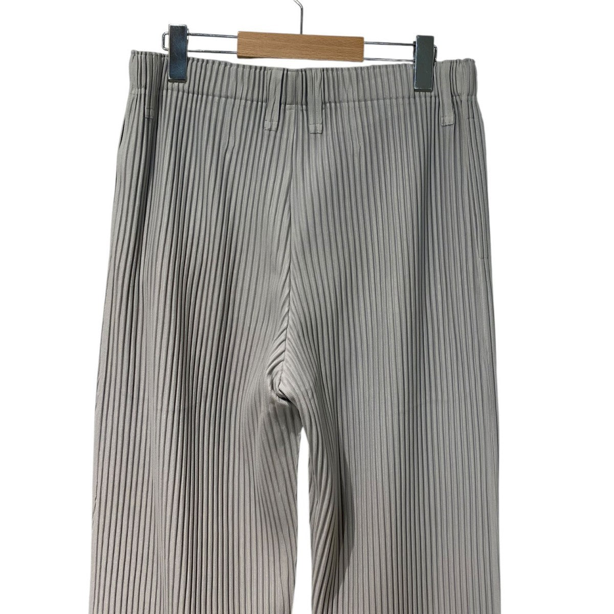HOMME PLISSE イッセイミヤケ プリーツパンツ ストレート グレー HOMME PLISSE ISSEY MIYAKE(イッセイミヤケオムプリッセ) BASIC