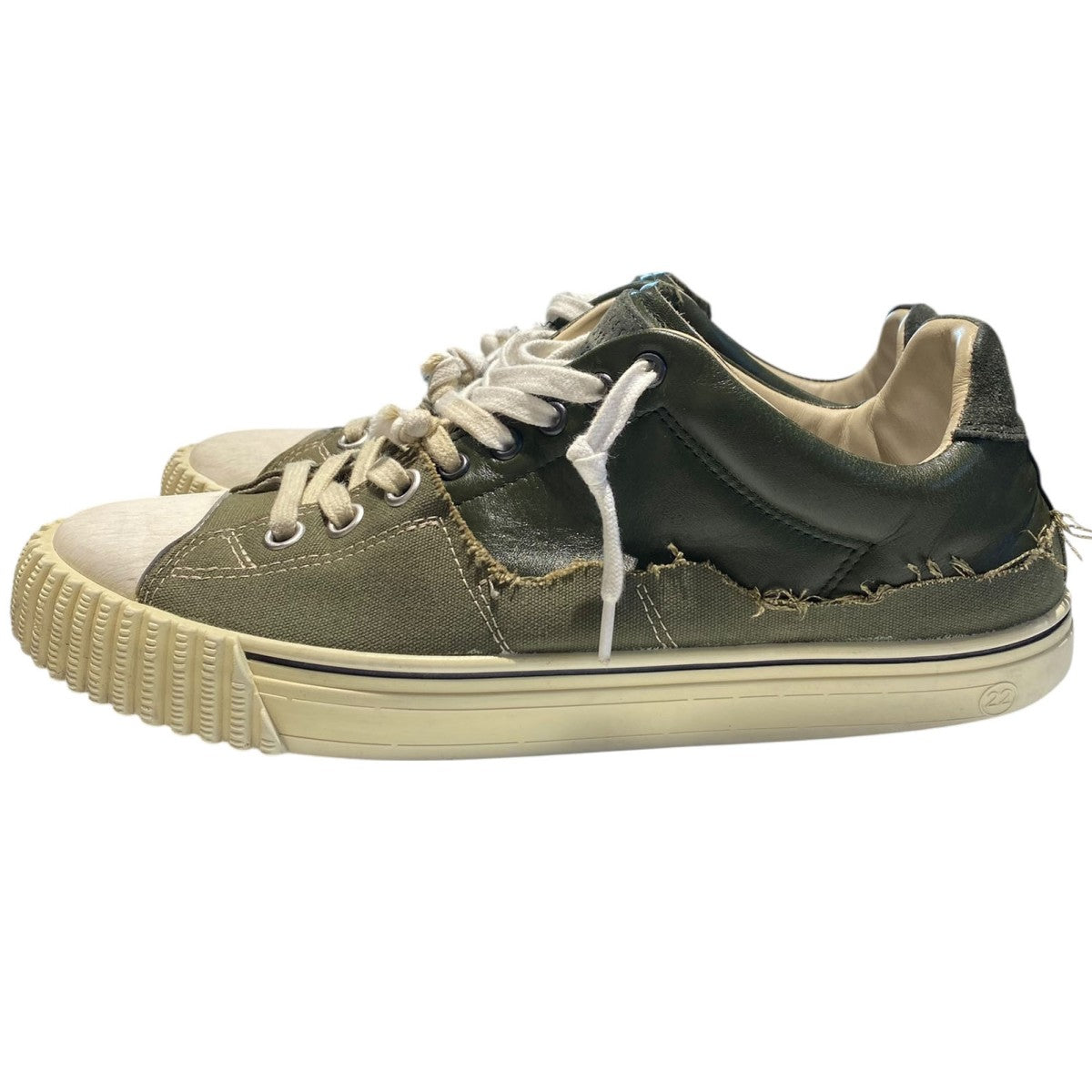 Maison Margiela レザー スニーカー　カーキ　42 Maison Margiela Khaki 50-50 Sneakers Maison Margiela