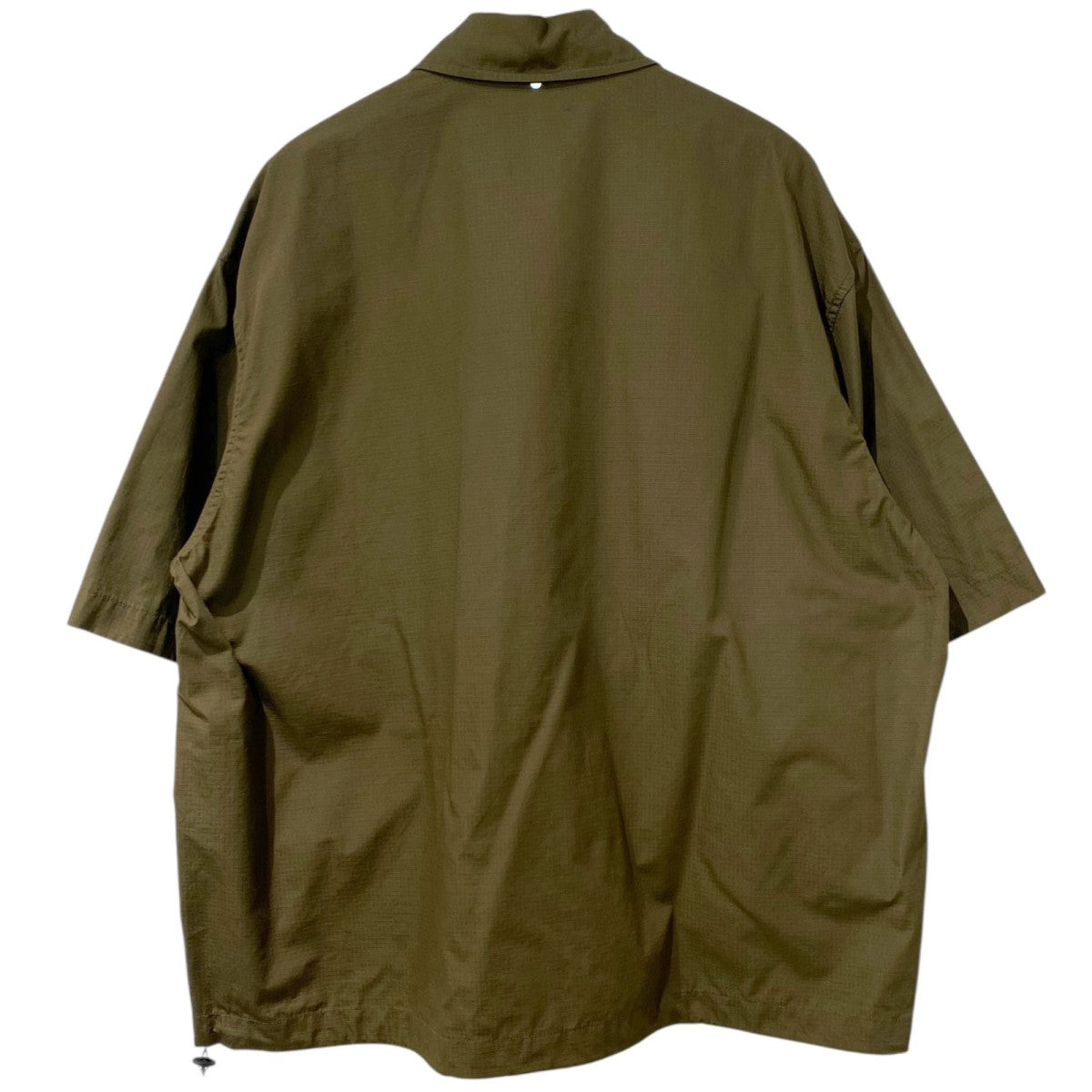 OAMC 24SSSally Short Sleeve Shirt RIPSTOPリップストップ裾ドローコードTECHテックオーバーサイズ半袖シャツジャケット 古着・中古-4枚目のアイテム画像