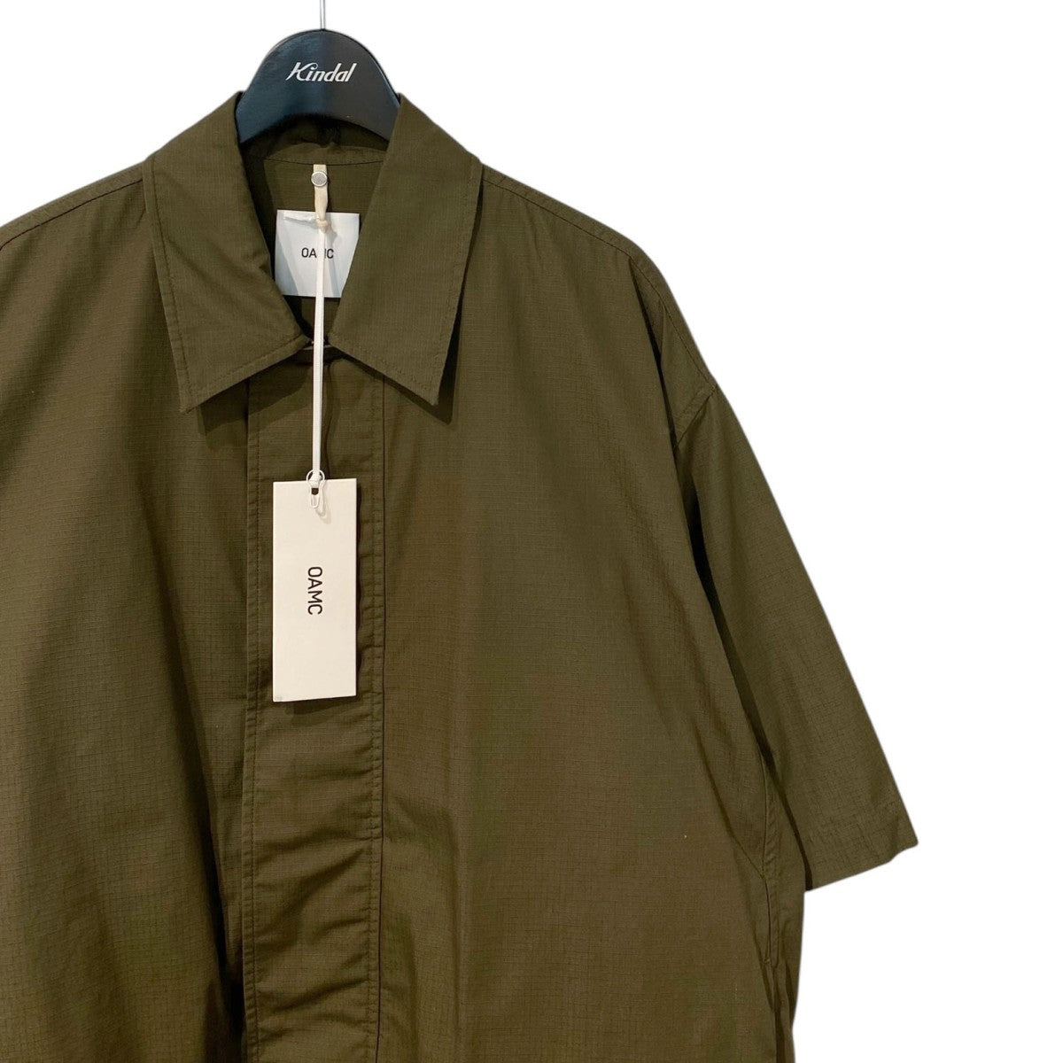OAMC 24SSSally Short Sleeve Shirt RIPSTOPリップストップ裾ドローコードTECHテックオーバーサイズ半袖シャツジャケット 古着・中古-6枚目のアイテム画像