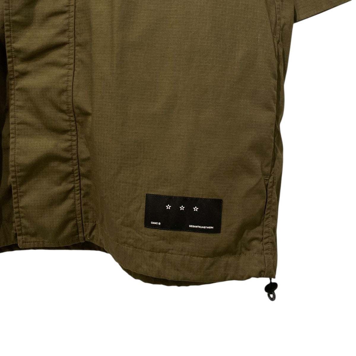 OAMC 24SSSally Short Sleeve Shirt RIPSTOPリップストップ裾ドローコードTECHテックオーバーサイズ半袖シャツジャケット 古着・中古-7枚目のアイテム画像