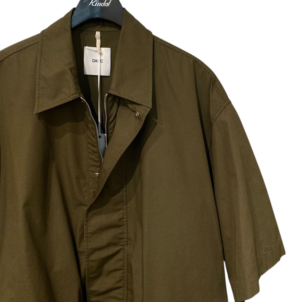 OAMC 24SSSally Short Sleeve Shirt RIPSTOPリップストップ裾ドローコードTECHテックオーバーサイズ半袖シャツジャケット 古着・中古-9枚目のアイテム画像