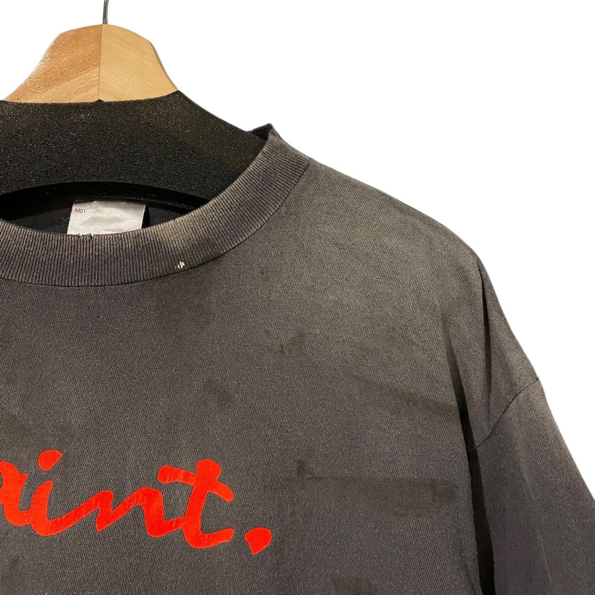 SAINT MICHAEL 25AWMULATED SS TEE USEDダメージ加工Tシャツ 古着・中古-3枚目のアイテム画像