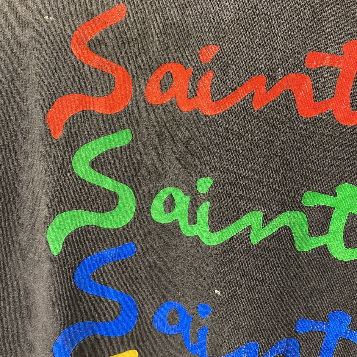 SAINT MICHAEL 25AWMULATED SS TEE USEDダメージ加工Tシャツ 古着・中古-4枚目のアイテム画像