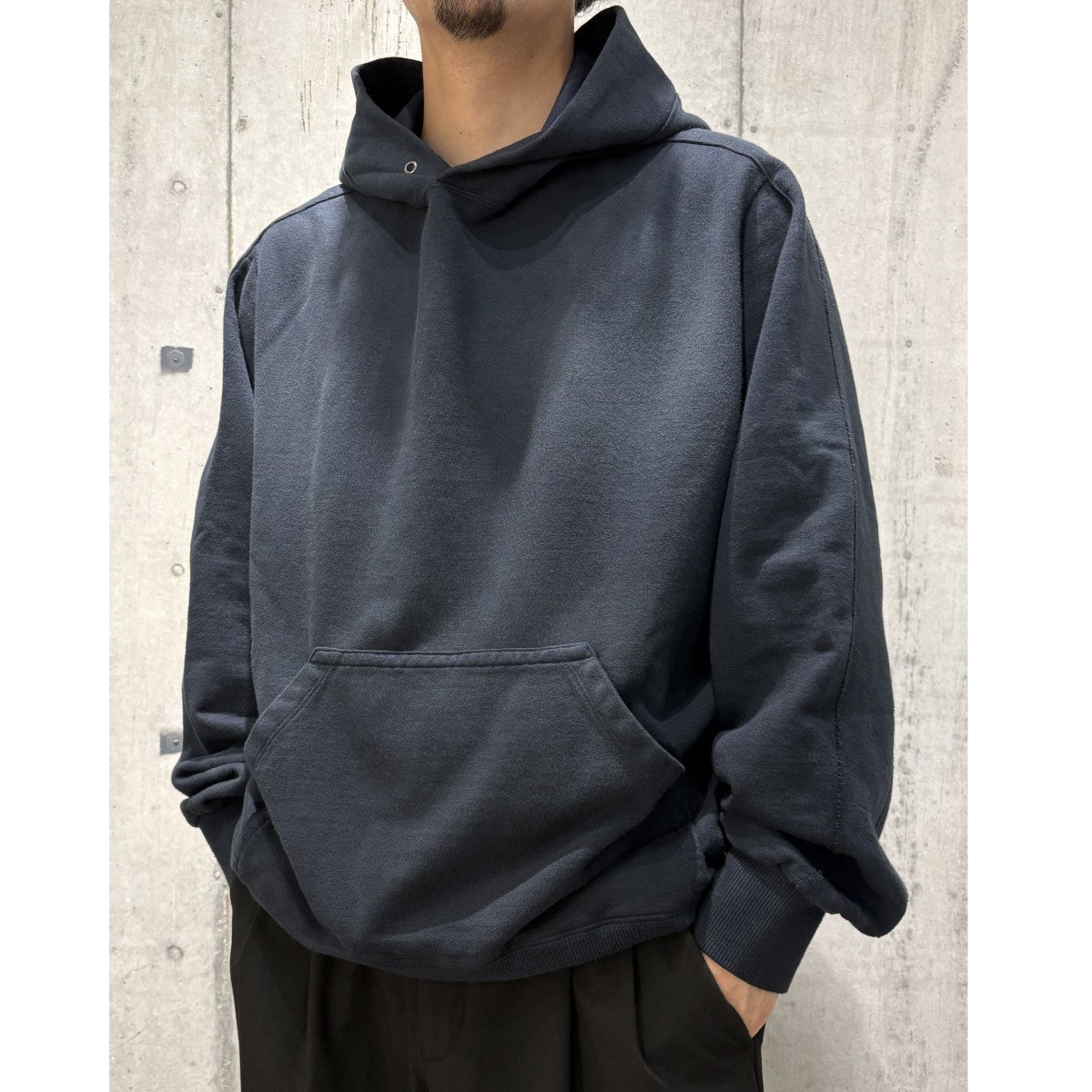 Omar Afridi 25SSDolman Hoodie USED加工ドルマンフーディパーカー 古着・中古-2枚目のアイテム画像