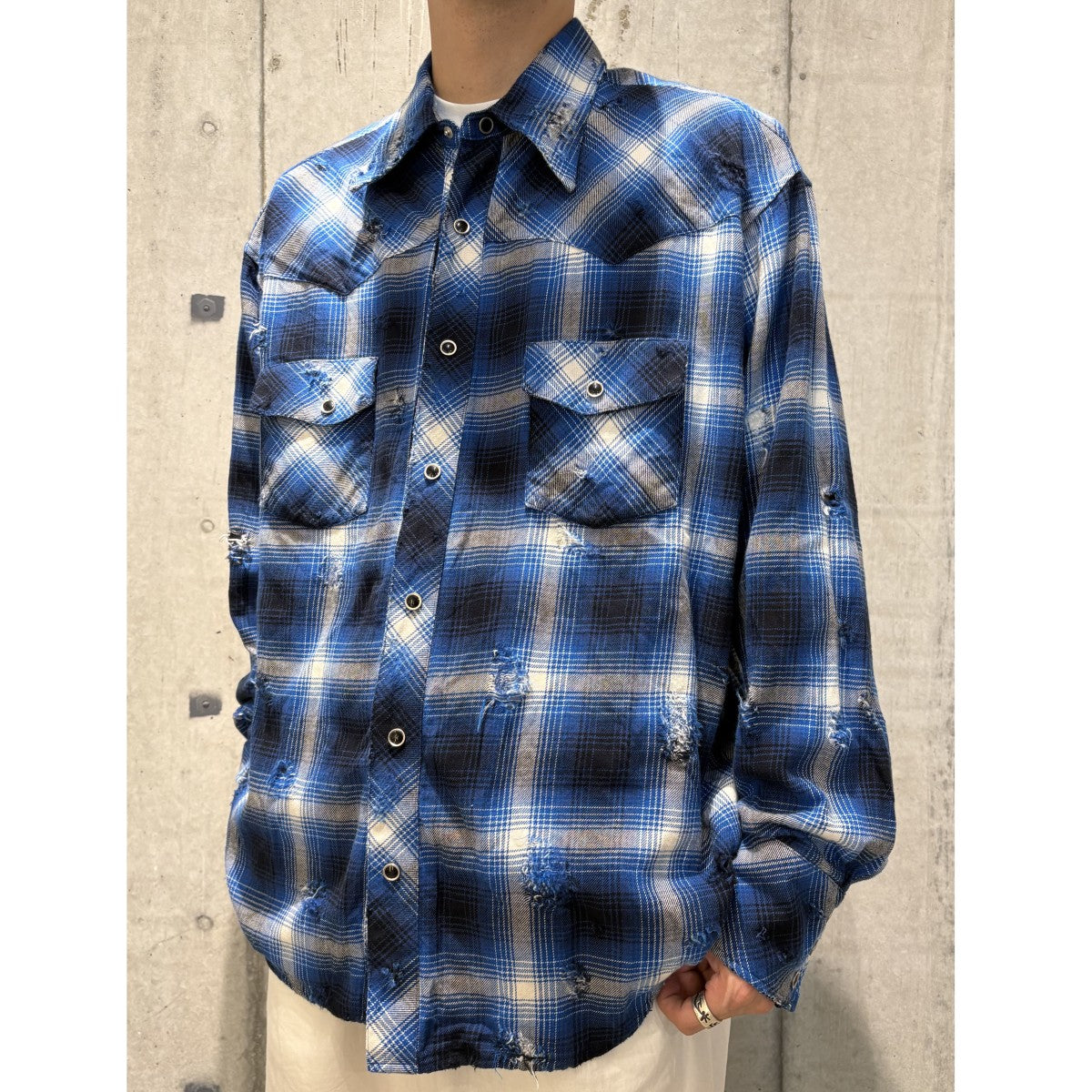 Rafu(MIYAGIHIDETAKA)(ラフ ミヤギヒデタカ) 23SSWESTERN SHIRT