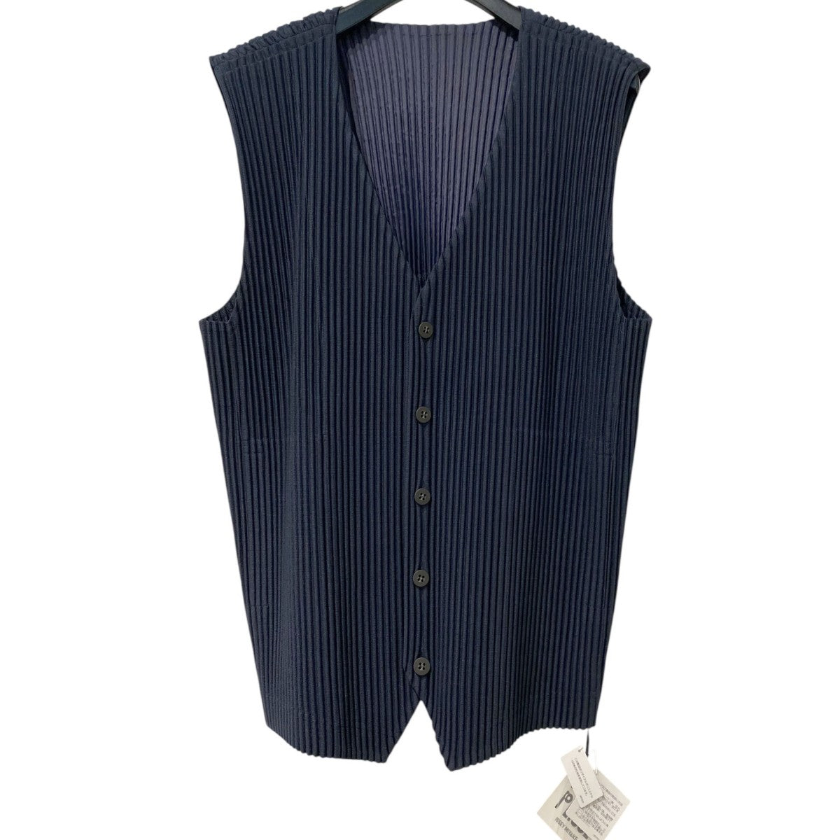 HOMME PLISSE ISSEY MIYAKE BASICライン／シーズンレスPLEATS／VESTプリーツベスト 古着・中古-1枚目のアイテム画像