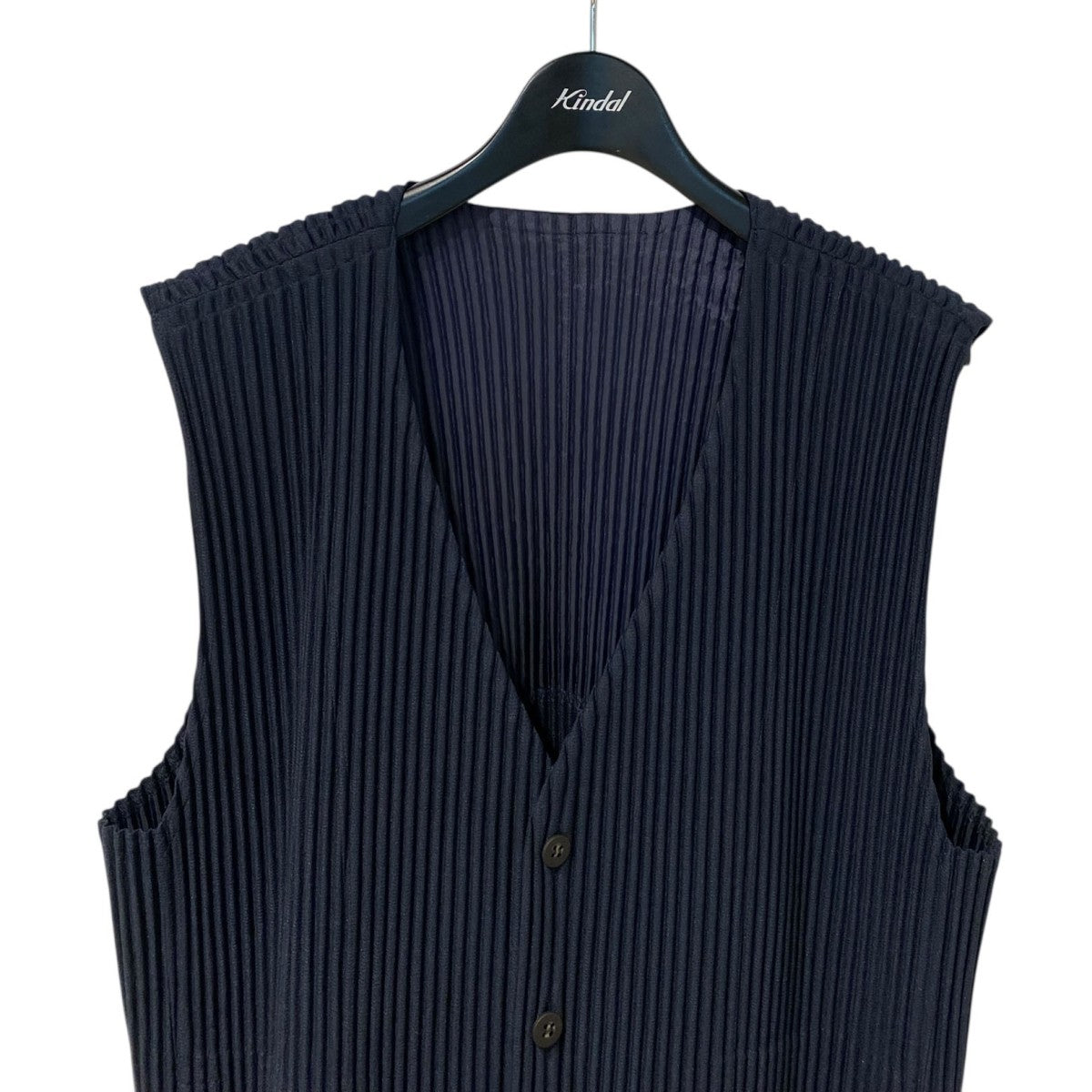 HOMME PLISSE ISSEY MIYAKE BASICライン／シーズンレスPLEATS／VESTプリーツベスト 古着・中古-4枚目のアイテム画像
