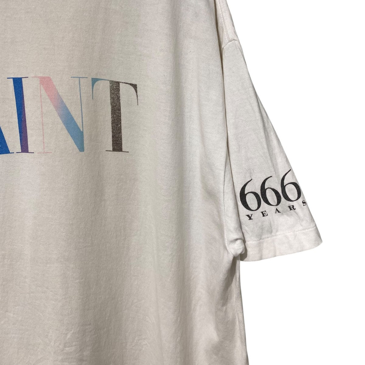 SAINT MICHAEL 24AWSS TEE RAINBOW SAINT USED加工Tシャツ 古着・中古-3枚目のアイテム画像