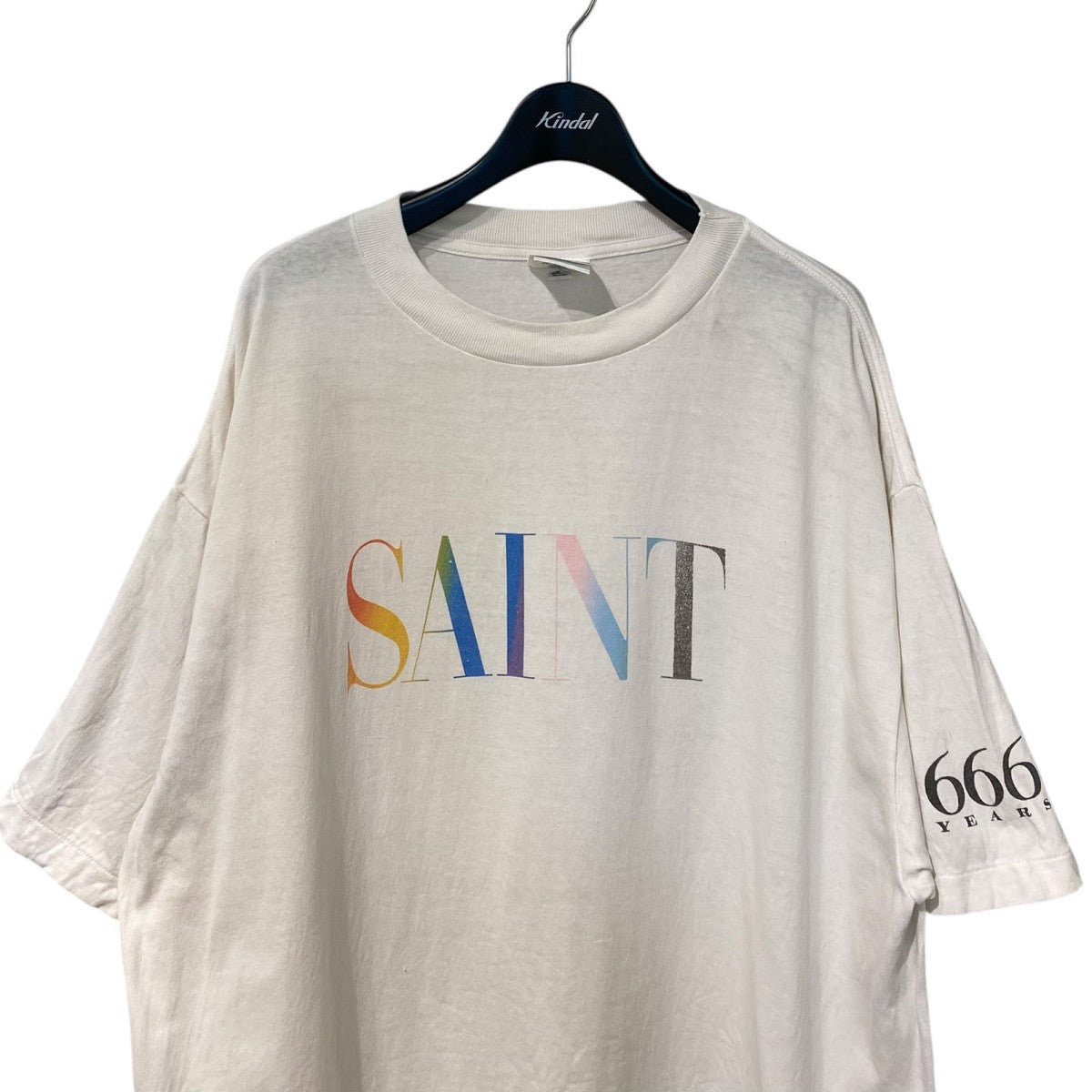 SAINT MICHAEL 24AWSS TEE RAINBOW SAINT USED加工Tシャツ 古着・中古-4枚目のアイテム画像