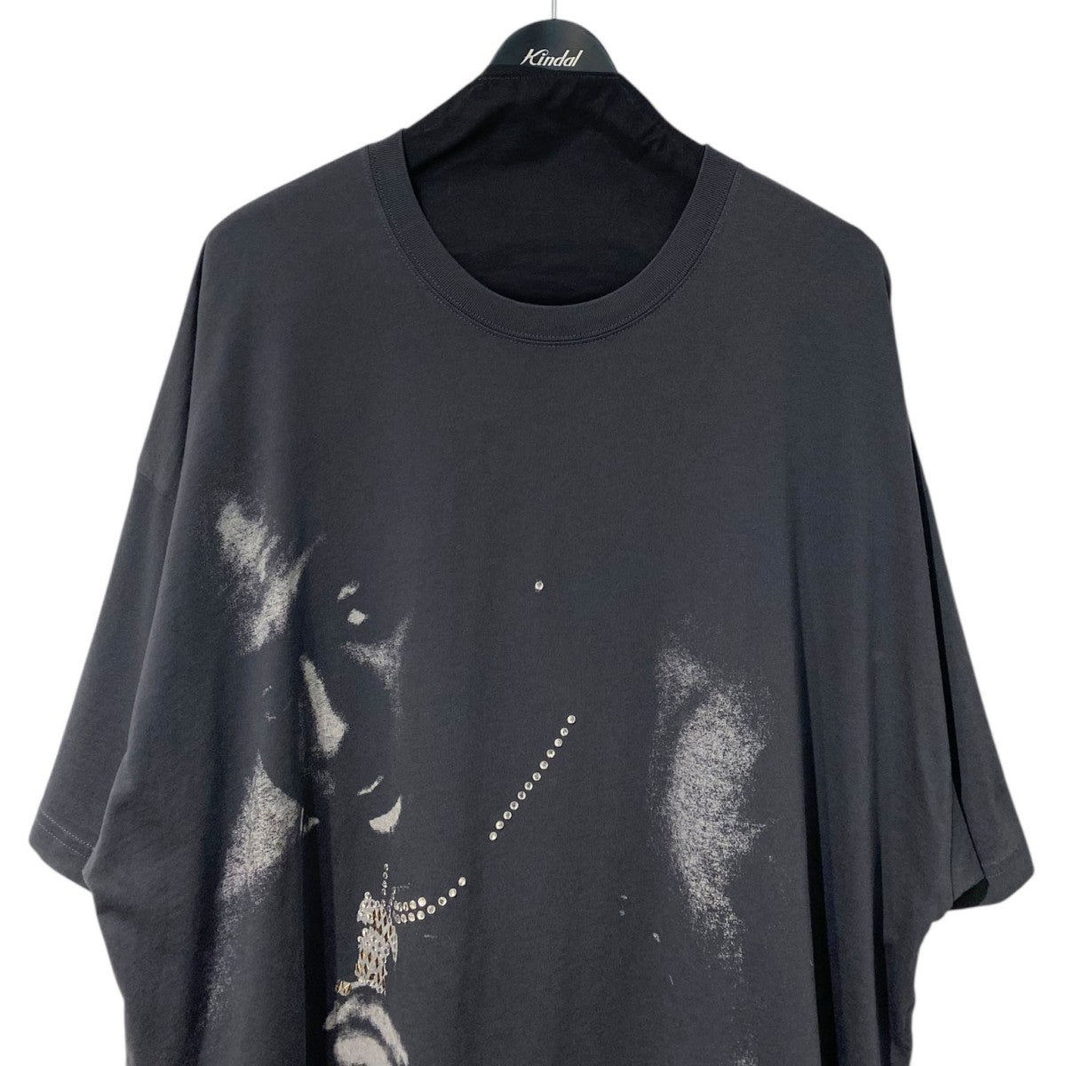 WILLY CHAVARRIA×2PAC 2pac Print Big Willy T Pigment Dye Black Power USED加工オーバーサイズフォトプリントストーンTシャツ 古着・中古-3枚目のアイテム画像