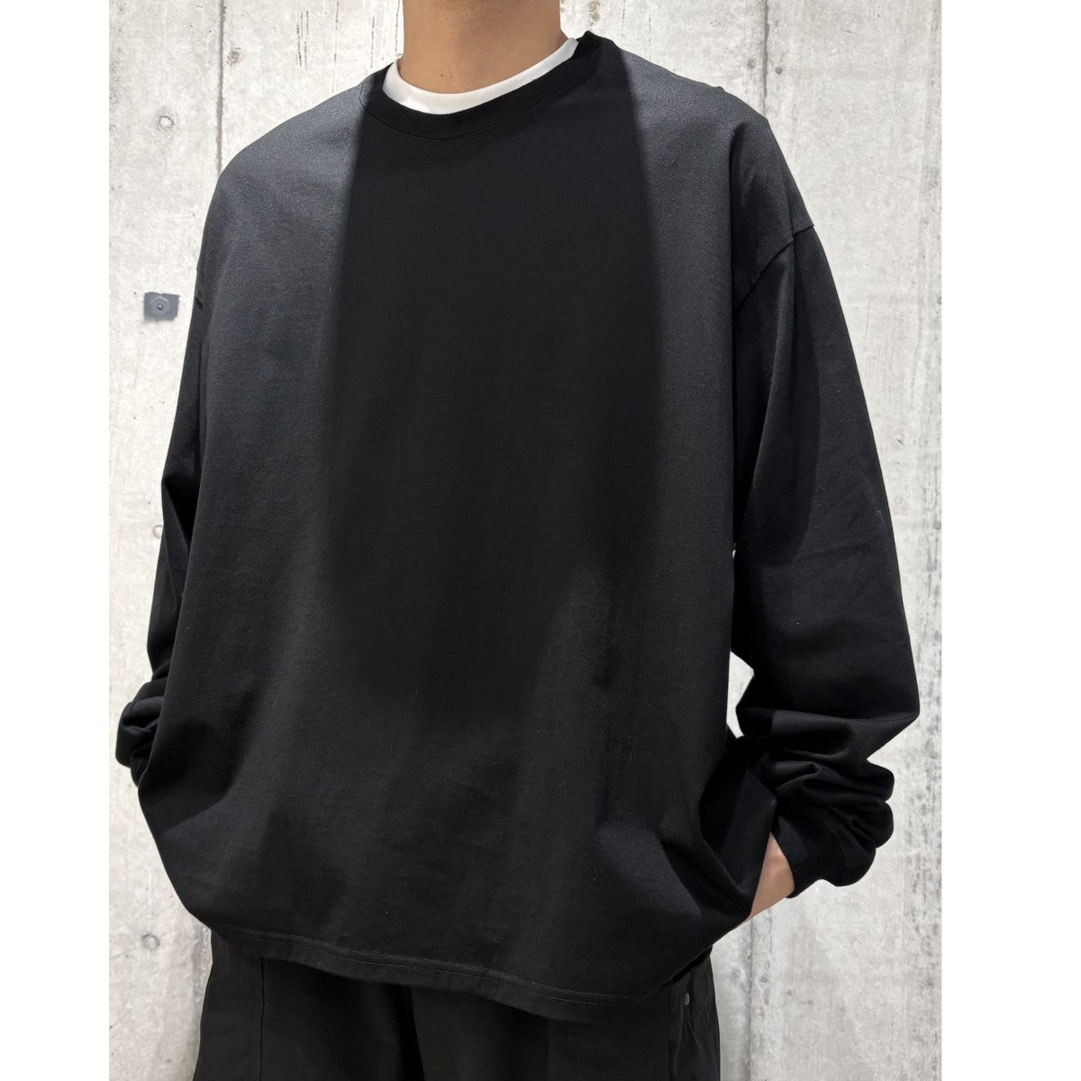 25SS25SSRelaxed Smooth LS Teeリラックス袖リブオーバーサイズロングスリーブロンT