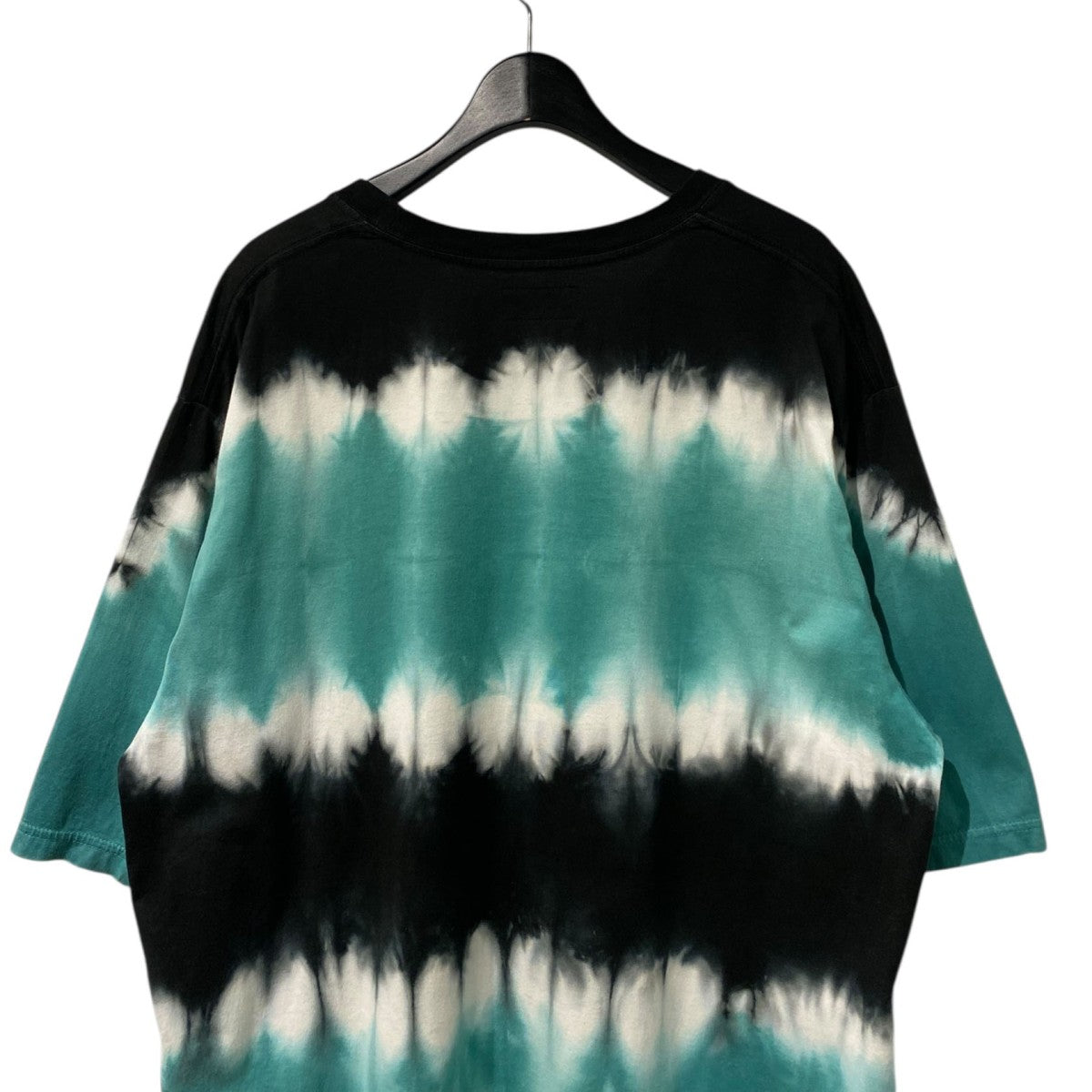 VAINL ARCHIVEタイダイ柄 長袖カットソー ブラック・ティール VAINL ARCHIVE(ヴァイナルアーカイブ) CONEY-Sタイダイ柄加工オーバー