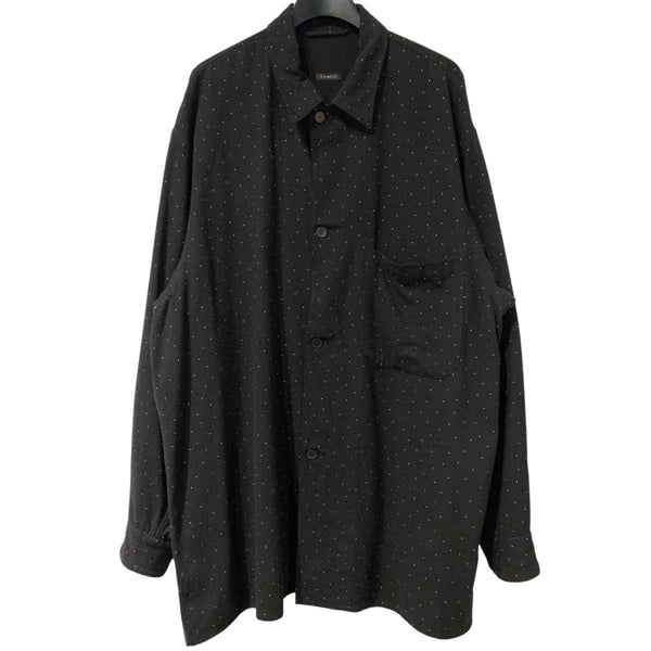 COMOLI 24SS シルクノイルドットシャツジャケット サイズ2 COMOLI(コモリ) 24SSシルクノイル ドット シャツジャケット ブラック