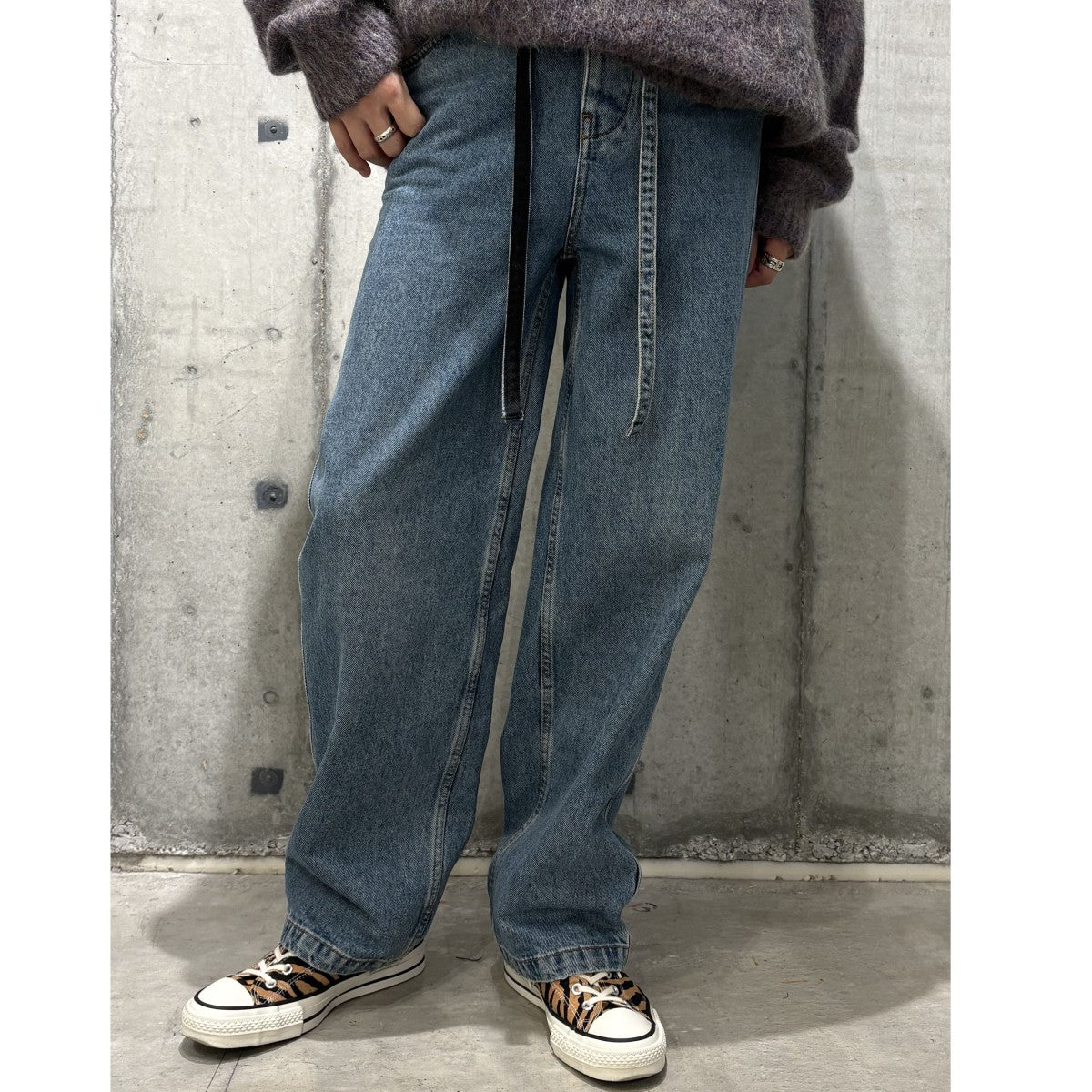 LOEWE(ロエベ) 23SSDrawstring Jeans Denim PantsウエストリブUSED