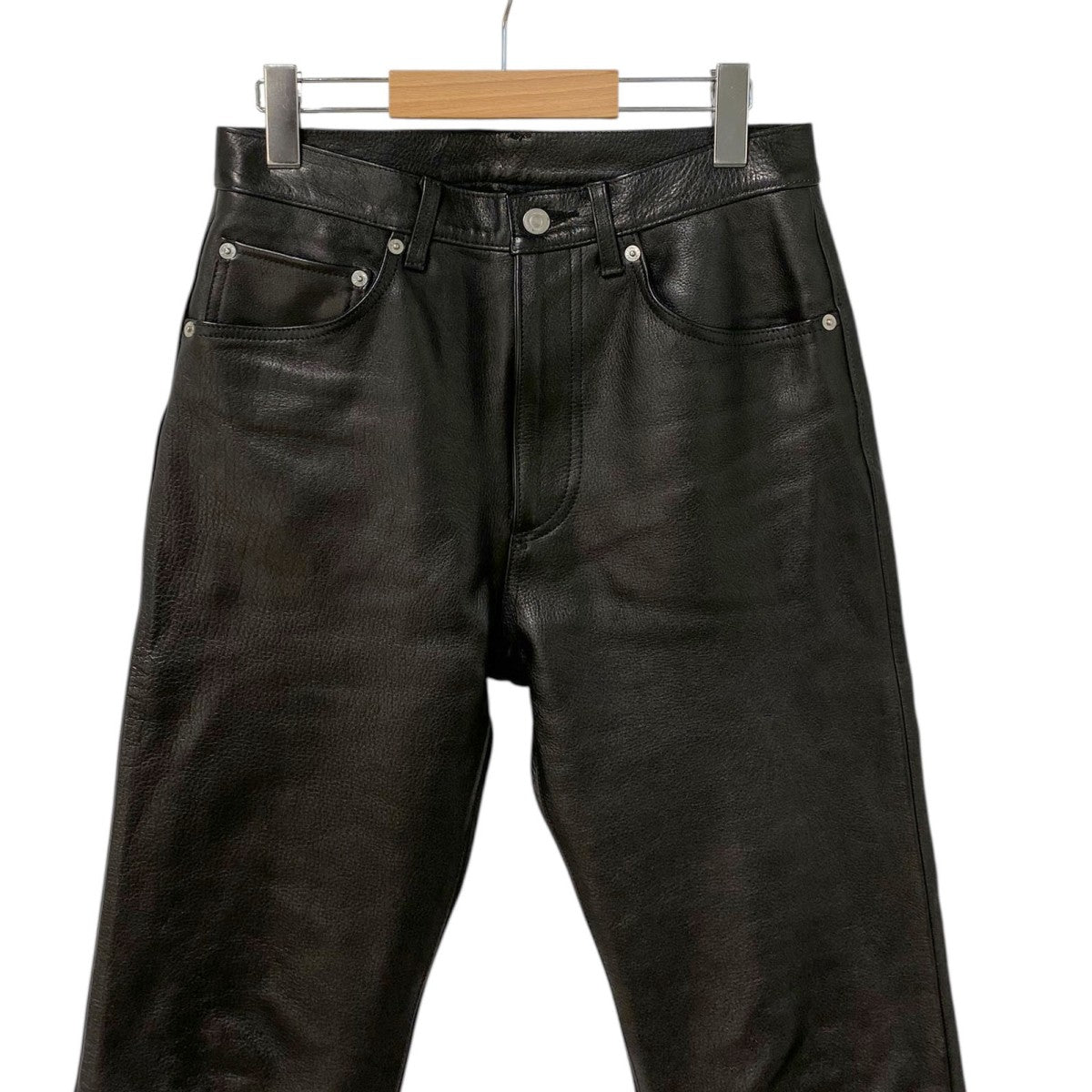 パンツ H BEAUTY&YOUTH sheep lether straight H BEAUTY＆YOUTH(エイチビューティアンドユース) SHEEP LETR