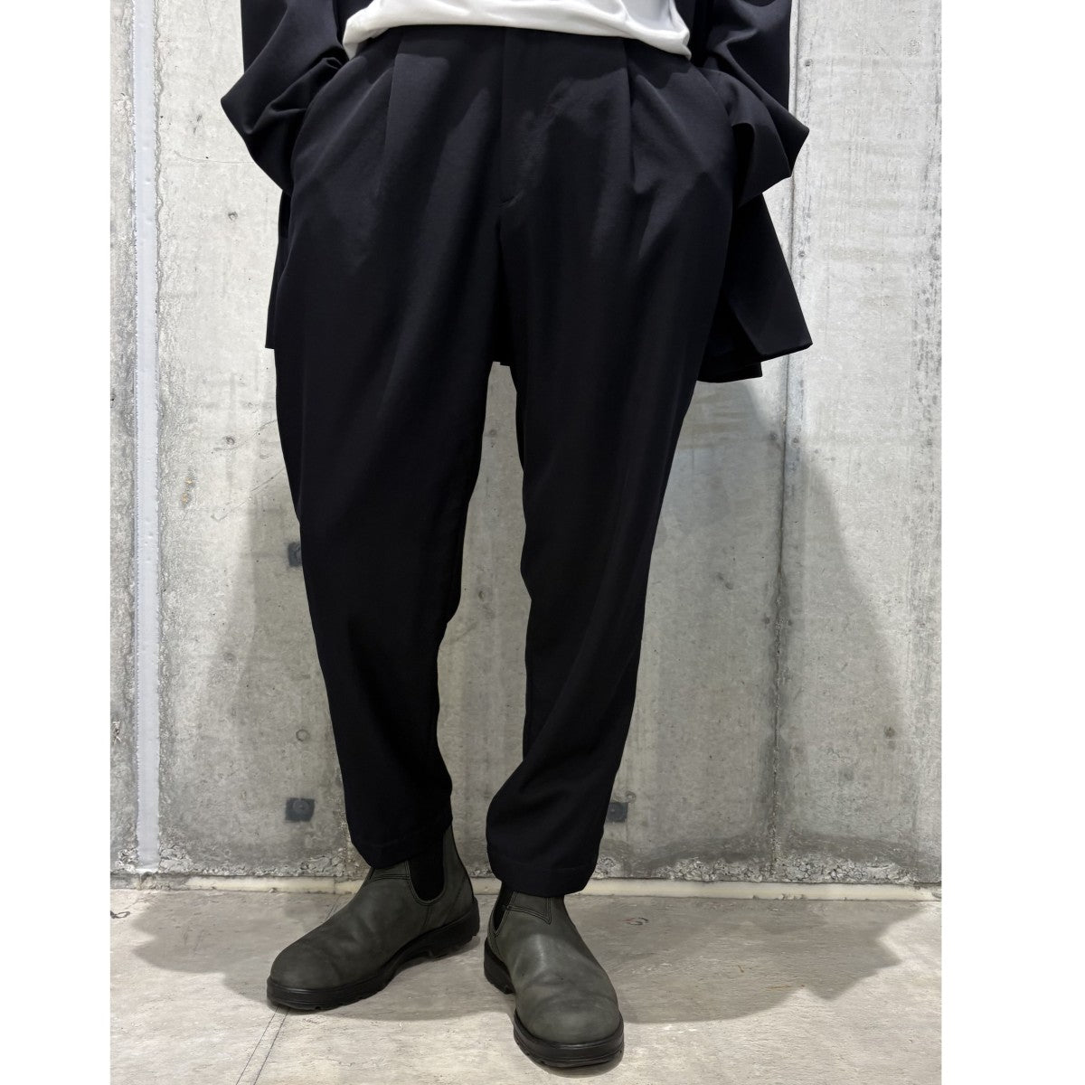 Selvage Wool Tapered Slacksウールギャバジンテーパードスラックスパンツ