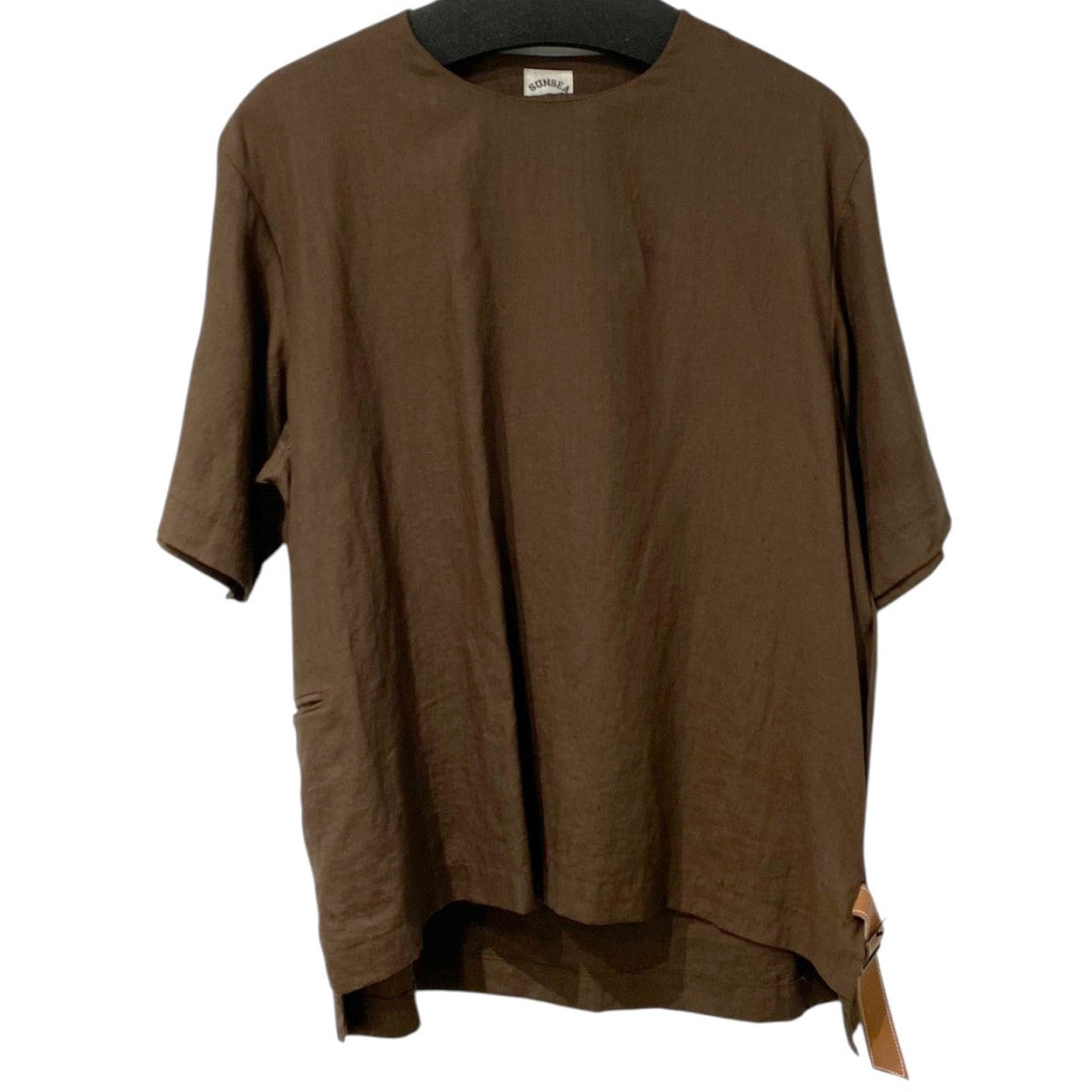 19SSLINEN BELTED TサイドベルトリネンTシャツ