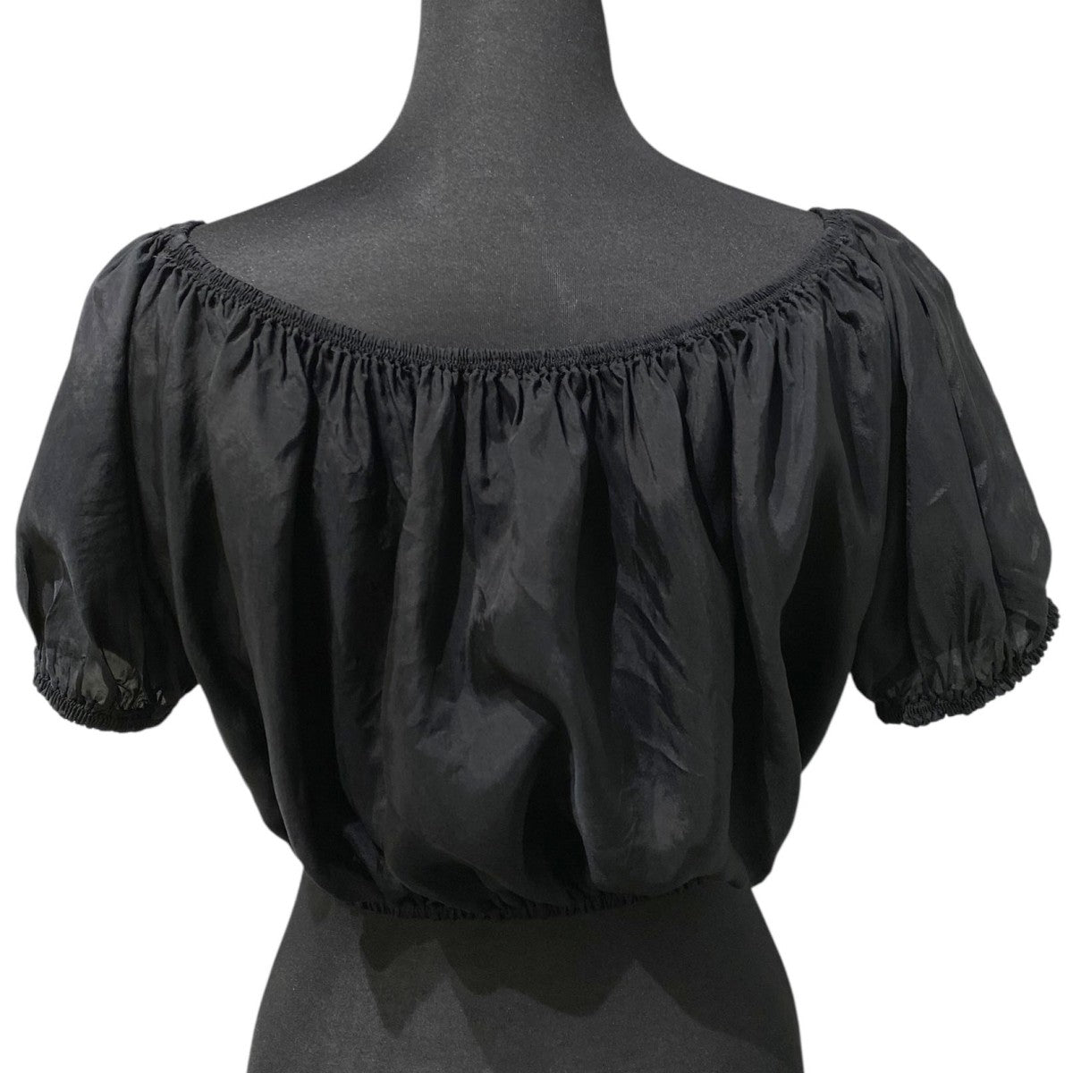 yo BIOTOP】cupro gather puff blouse