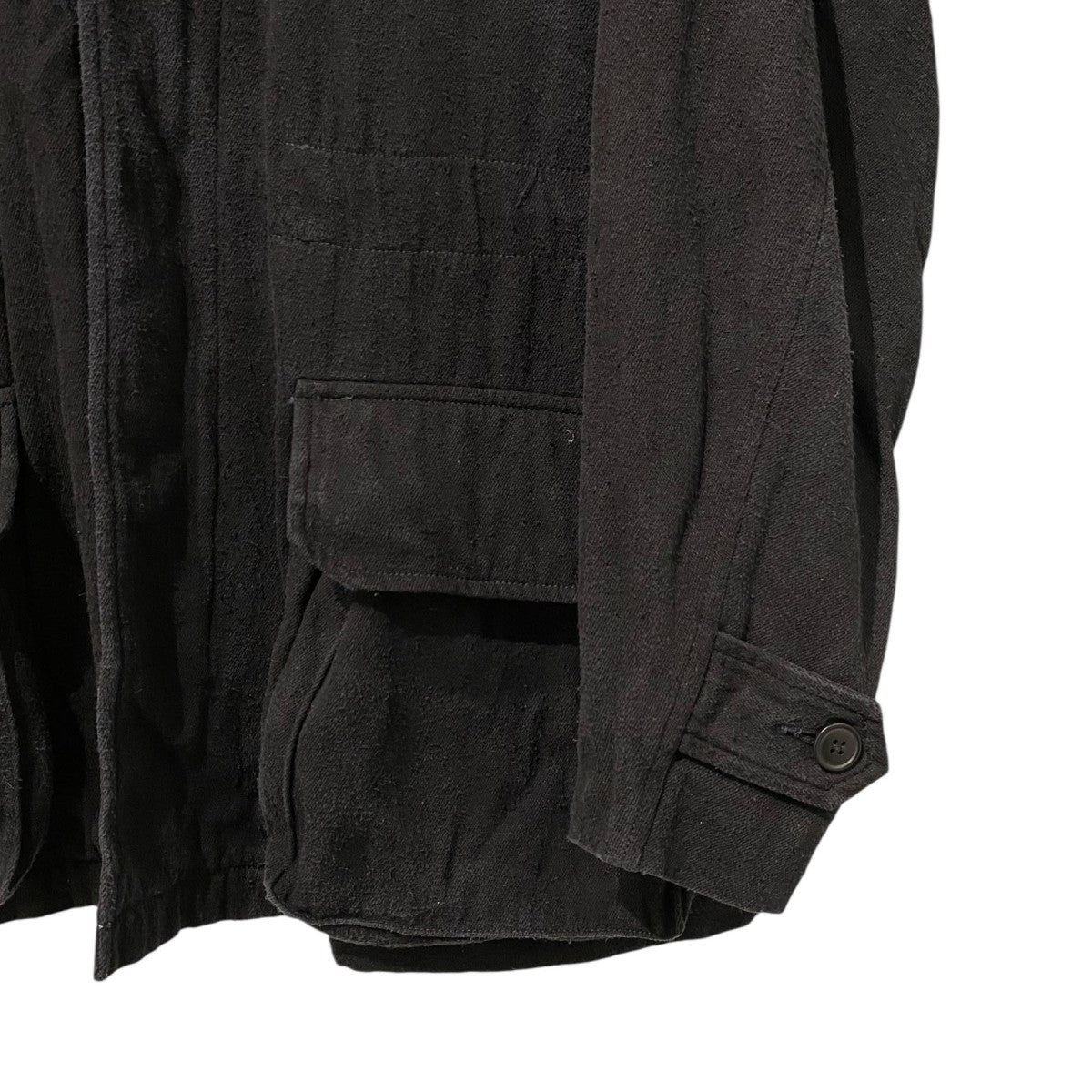 COMOLI(コモリ) 24SSシルクネップ ミリタリージャケット 加工