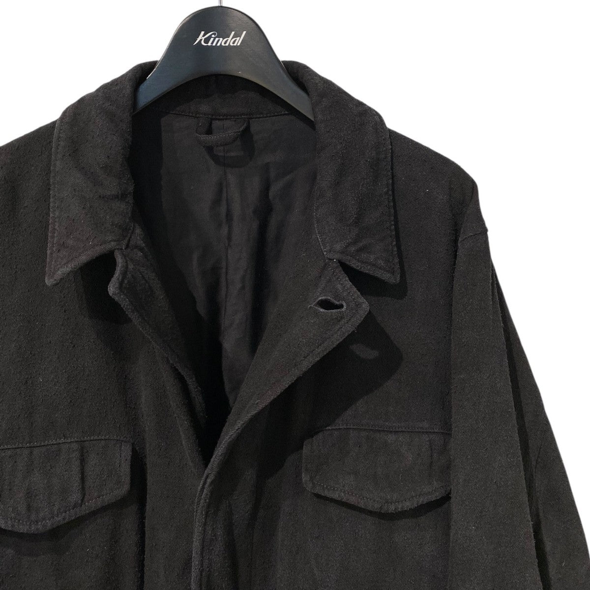 ☆極美品☆COMOLI　コモリ　シルクネップ ワークコート　サイズ2　BLACK COMOLI (コモリ) シルクネップ ワークコート