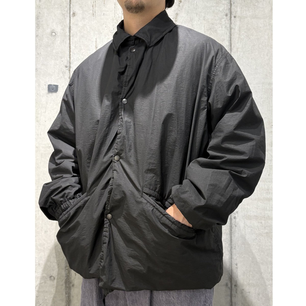 COMOLI(コモリ) 24AWコットンナイロン コーチジャケット ブラック