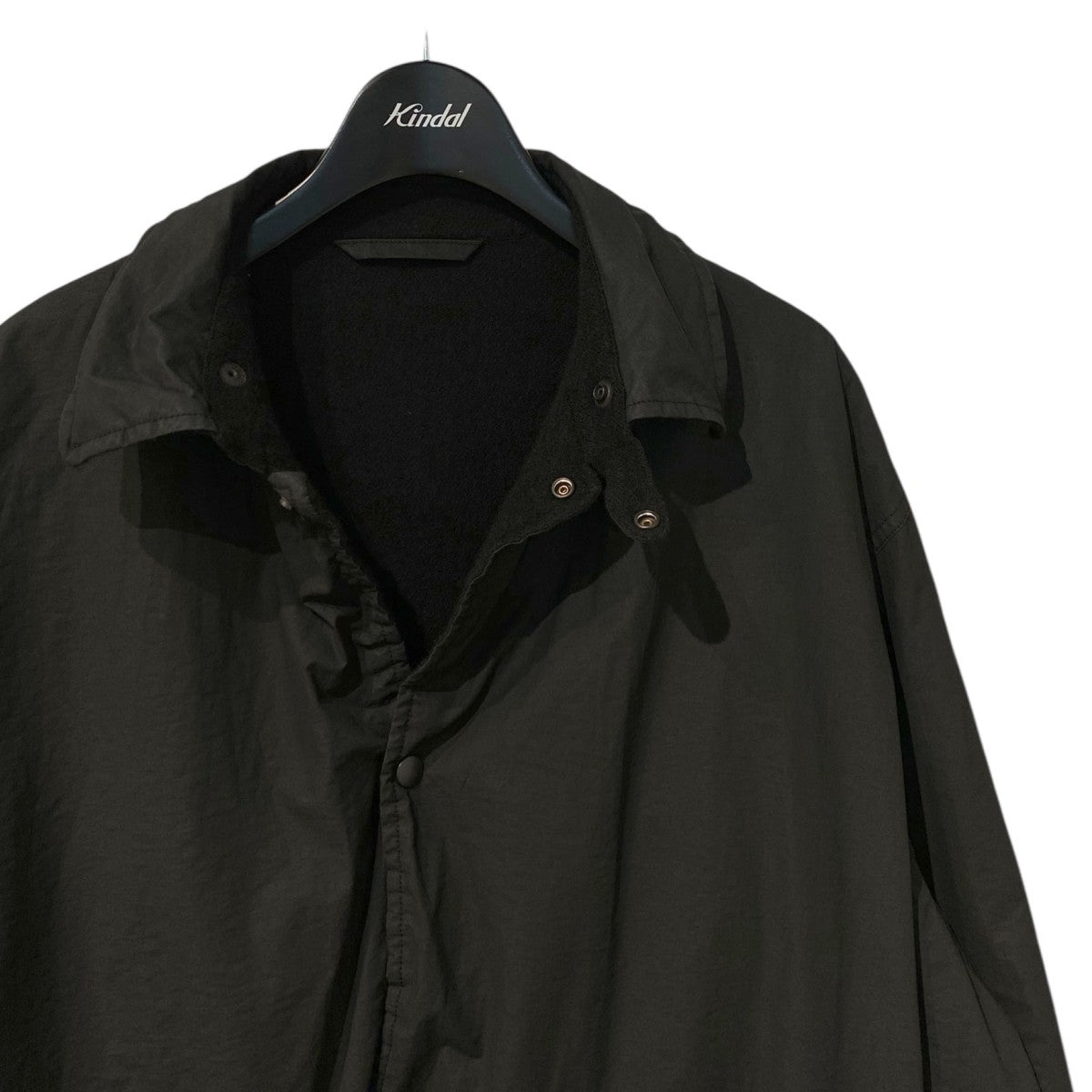 コモリ 24aw コットンナイロンコーチジャケット　サイズ3 COMOLI(コモリ) 24AWコットンナイロン コーチジャケット ブラック