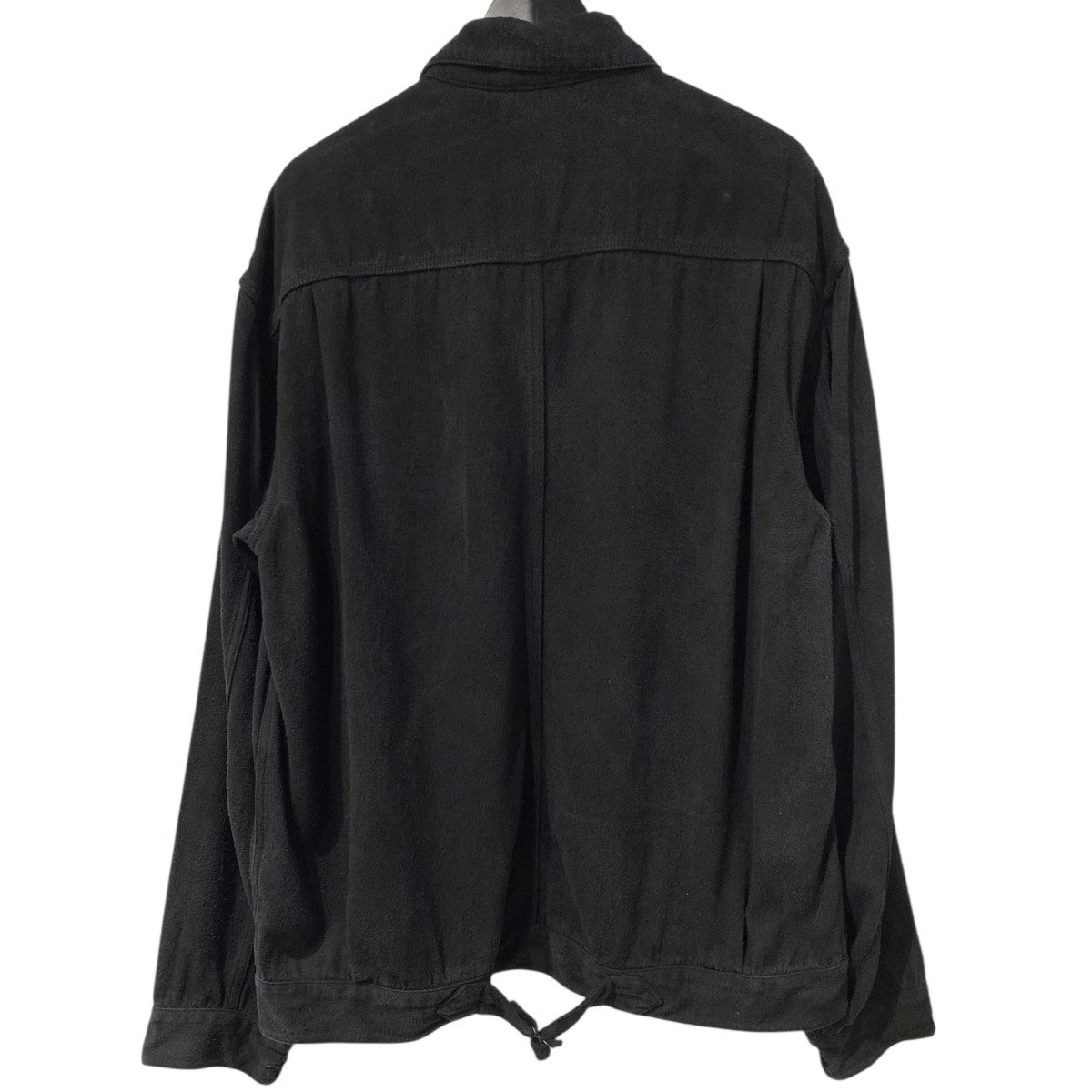 COMOLI(コモリ) 24SSシルクネップTYPE -1ST 加工ジャケット ブラック