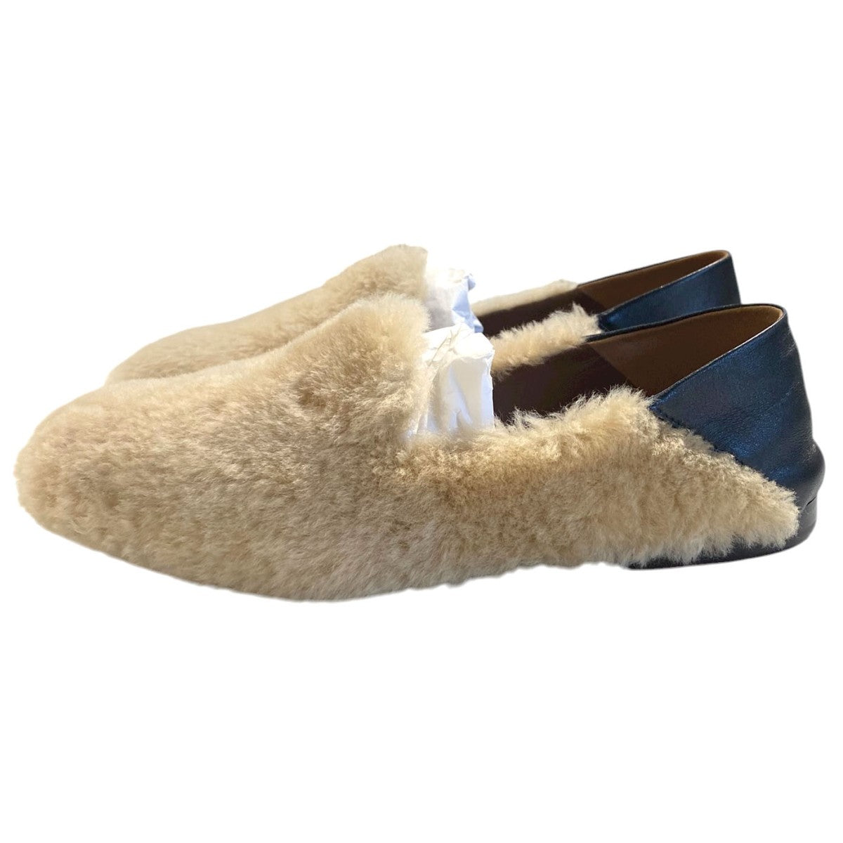 WALES BONNER(ウェールズボナー) Fur Sheepskin Lamb Flat Mocassin