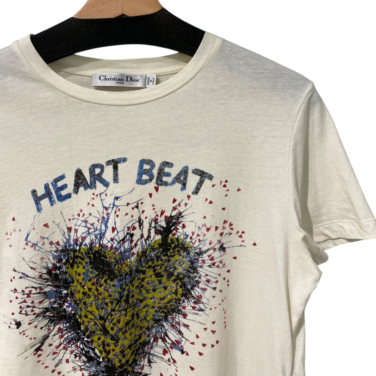 Christian Dior 21SSHeart Beat Cotton LinenT-ShirtバックロゴアートプリントTシャツ 古着・中古-3枚目のアイテム画像