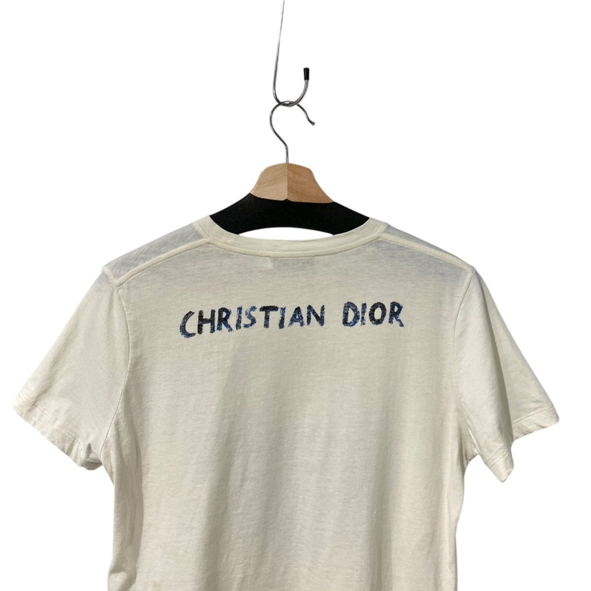 Christian Dior 21SSHeart Beat Cotton LinenT-ShirtバックロゴアートプリントTシャツ 古着・中古-4枚目のアイテム画像