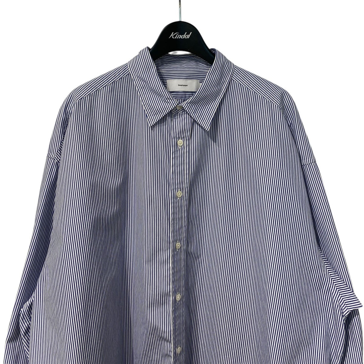 Graphpaper(グラフペーパー) 23SSHigh Count Broad Band Collar Shirt