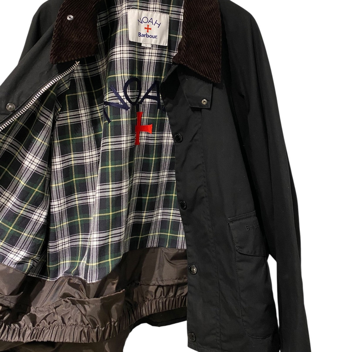 Barbour×Noah 25SSWading ノンワックス ブルゾン ブラック サイズ L