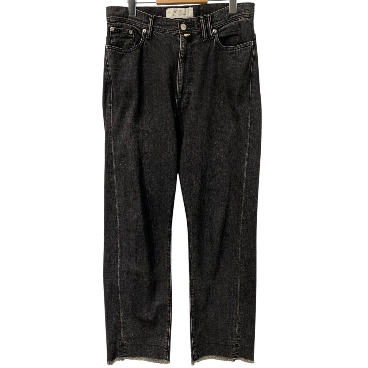 ANCELLM(アンセルム) Black Straight 5P Denim Pants USED加工デニム