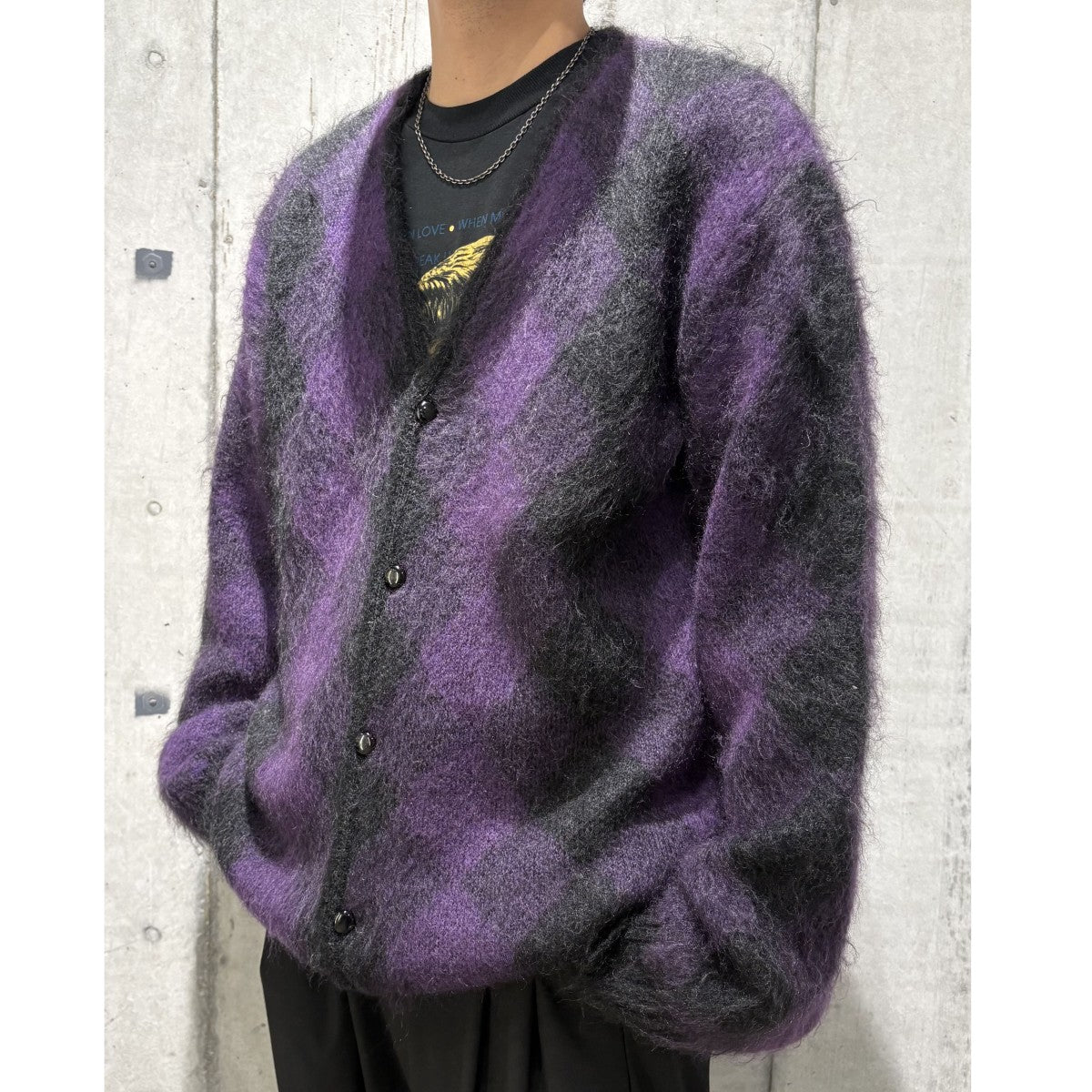 Mohair Cardigan Diamondモヘヤカーディガン