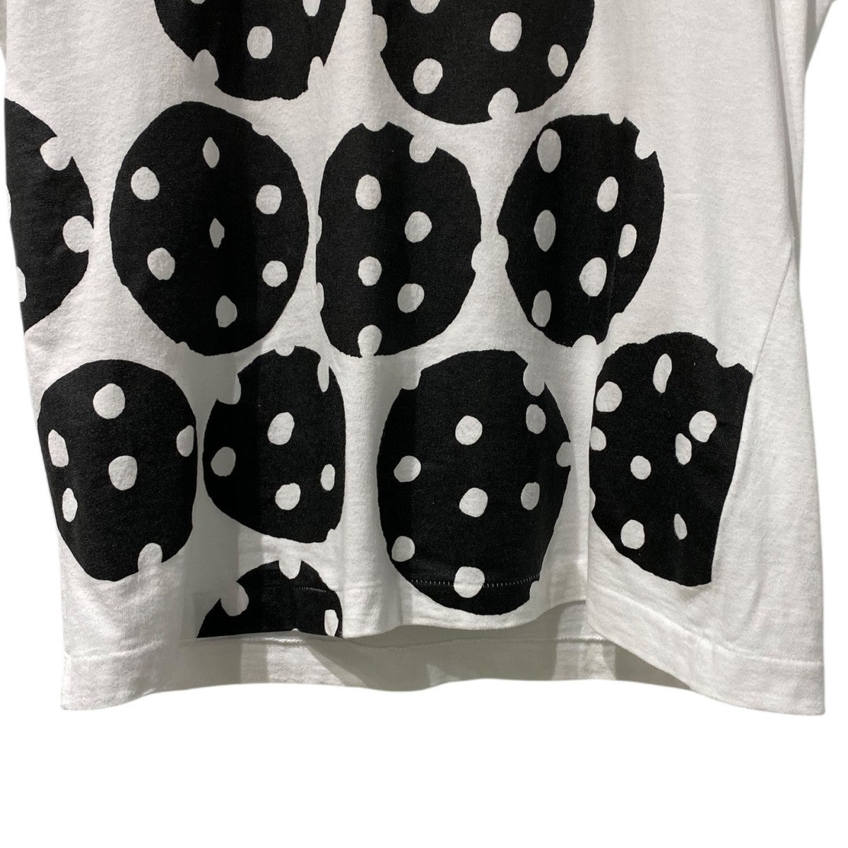 【試着のみ】ブラックコムデギャルソン　プリントシャツ　Ｌサイズ 試着のみ】ブラックコムデギャルソン プリントシャツ Lサイズ