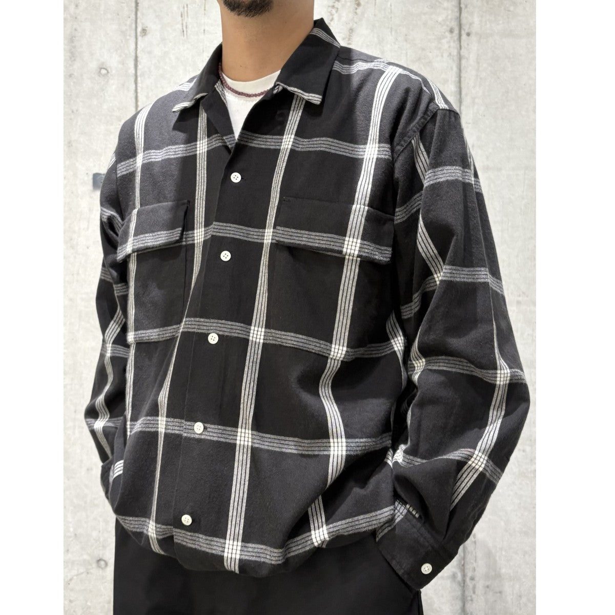 【新品未使用】Mサイズ nanamica チェック柄ジャケット nanamica(ナナミカ) 25AWFlannel PALAKA Check Shirtフランネル