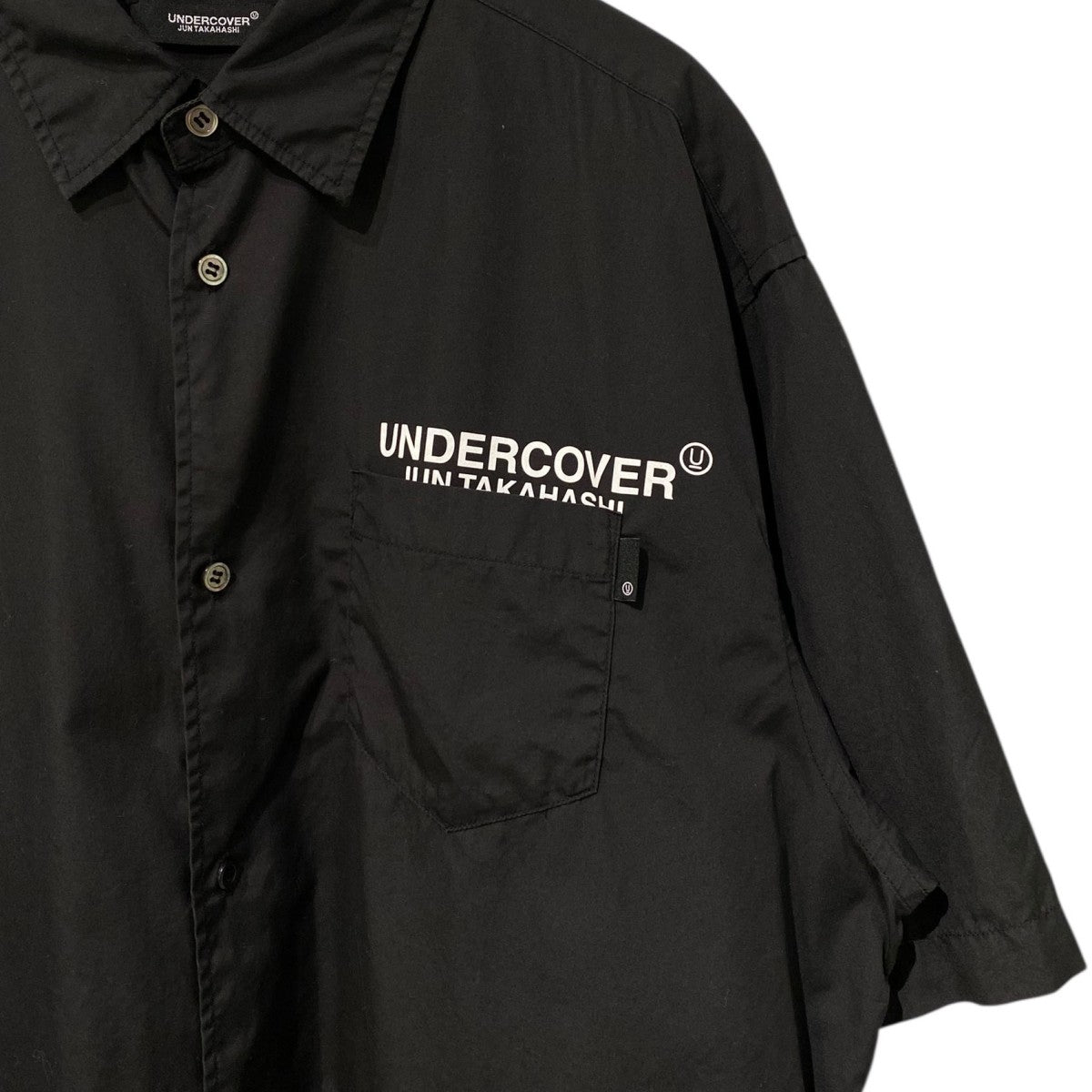 UNDERCOVER 25SSロゴプリントコットンブロードシャツUC1E9401-1 古着・中古-4枚目のアイテム画像